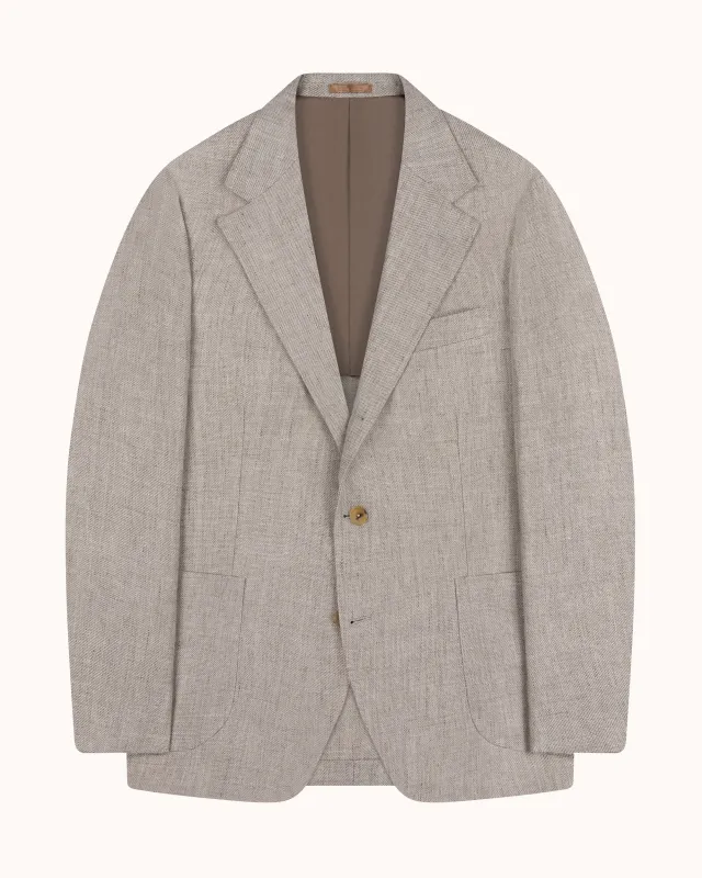 Sport Jacket - Sandstone Linen Wool made by Natalino