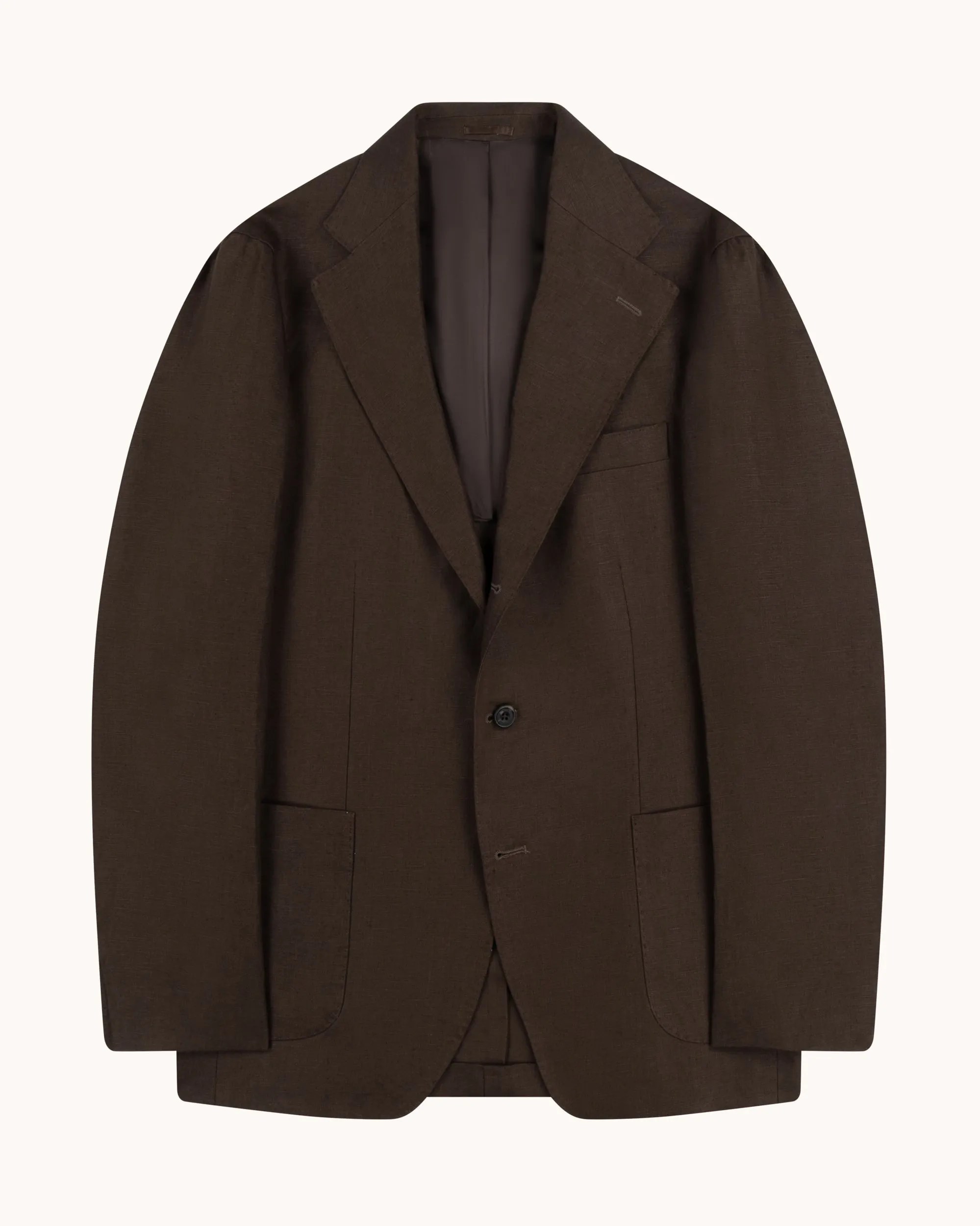 Sport Jacket - Dark Brown Linen sold by Natalino