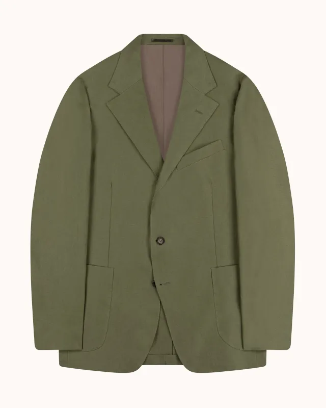 Sport Jacket - Sage Green Linen made by Natalino