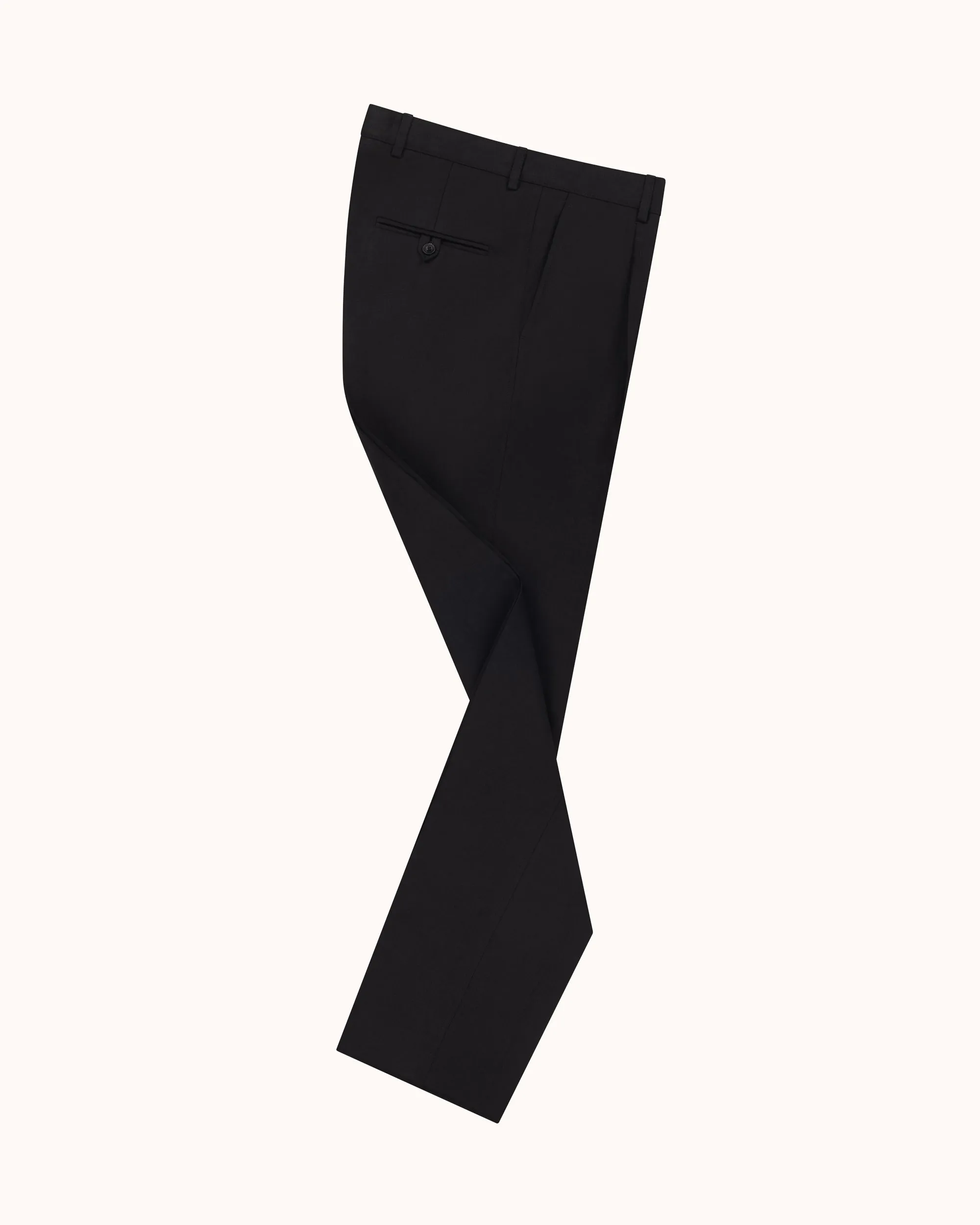 Casual Relaxed Pleated Trouser - Black Linen sold by Natalino product image thumbnail 2