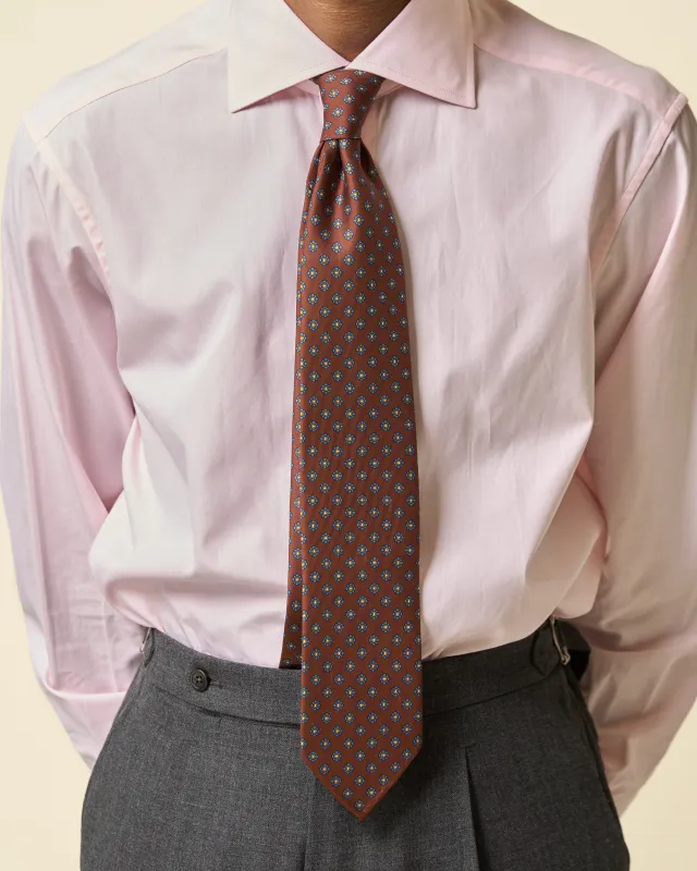 Shibumi Firenze - Flower Printed Silk Tie - Beech made by Natalino