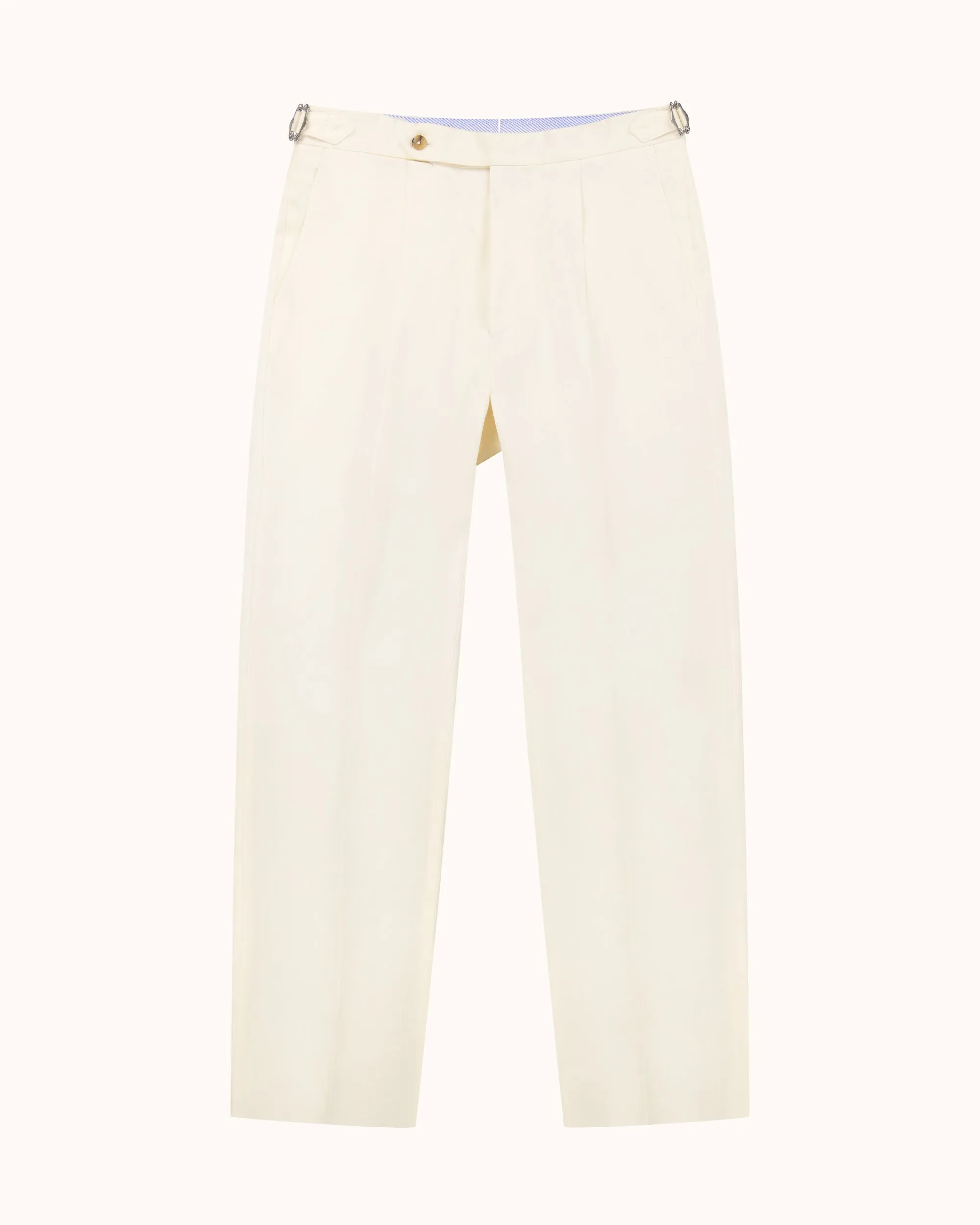 Classic Pleated Trouser - Cream Linen sold by Natalino product image thumbnail 5
