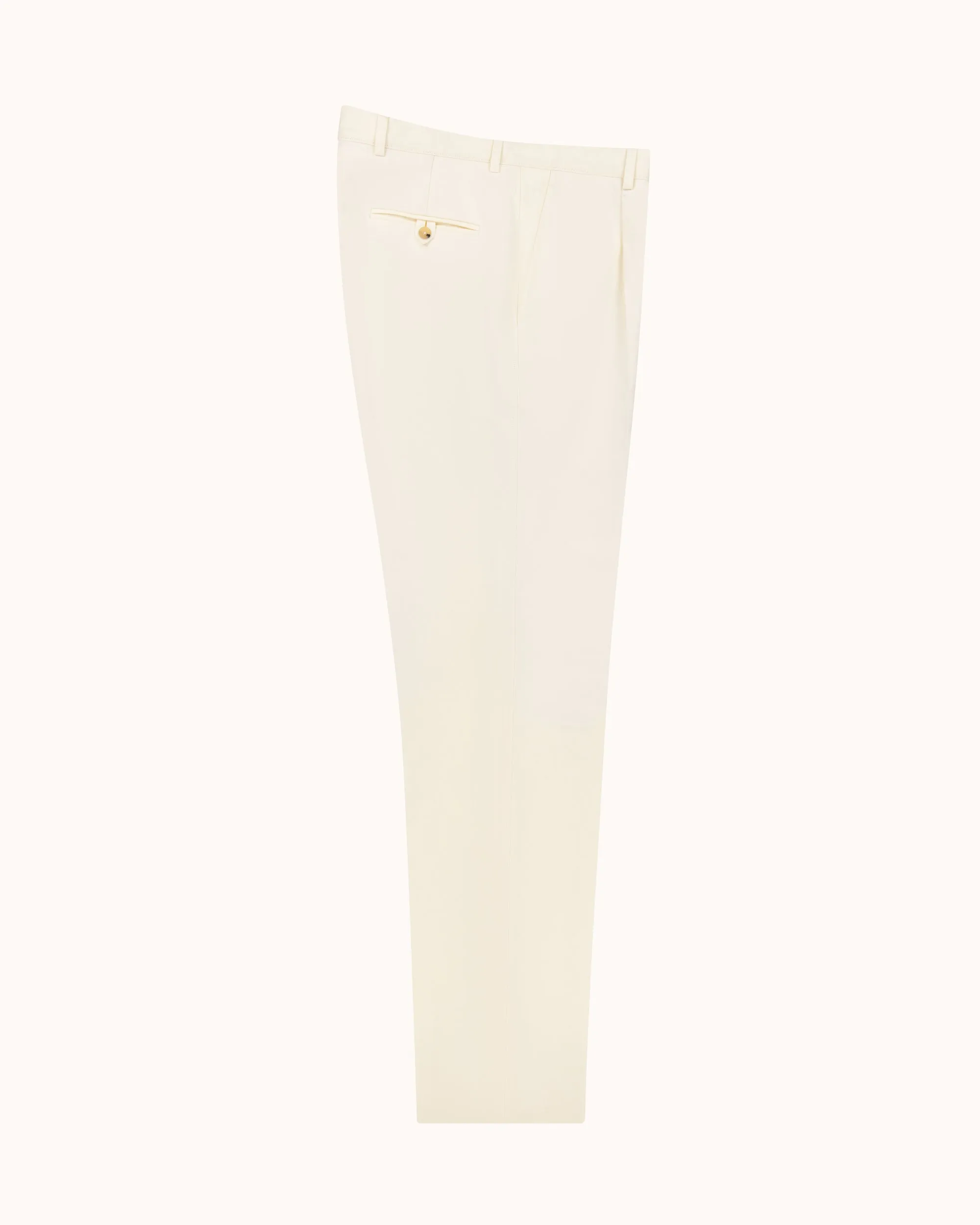 Casual Relaxed Pleated Trouser - Cream Linen sold by Natalino product image thumbnail 3