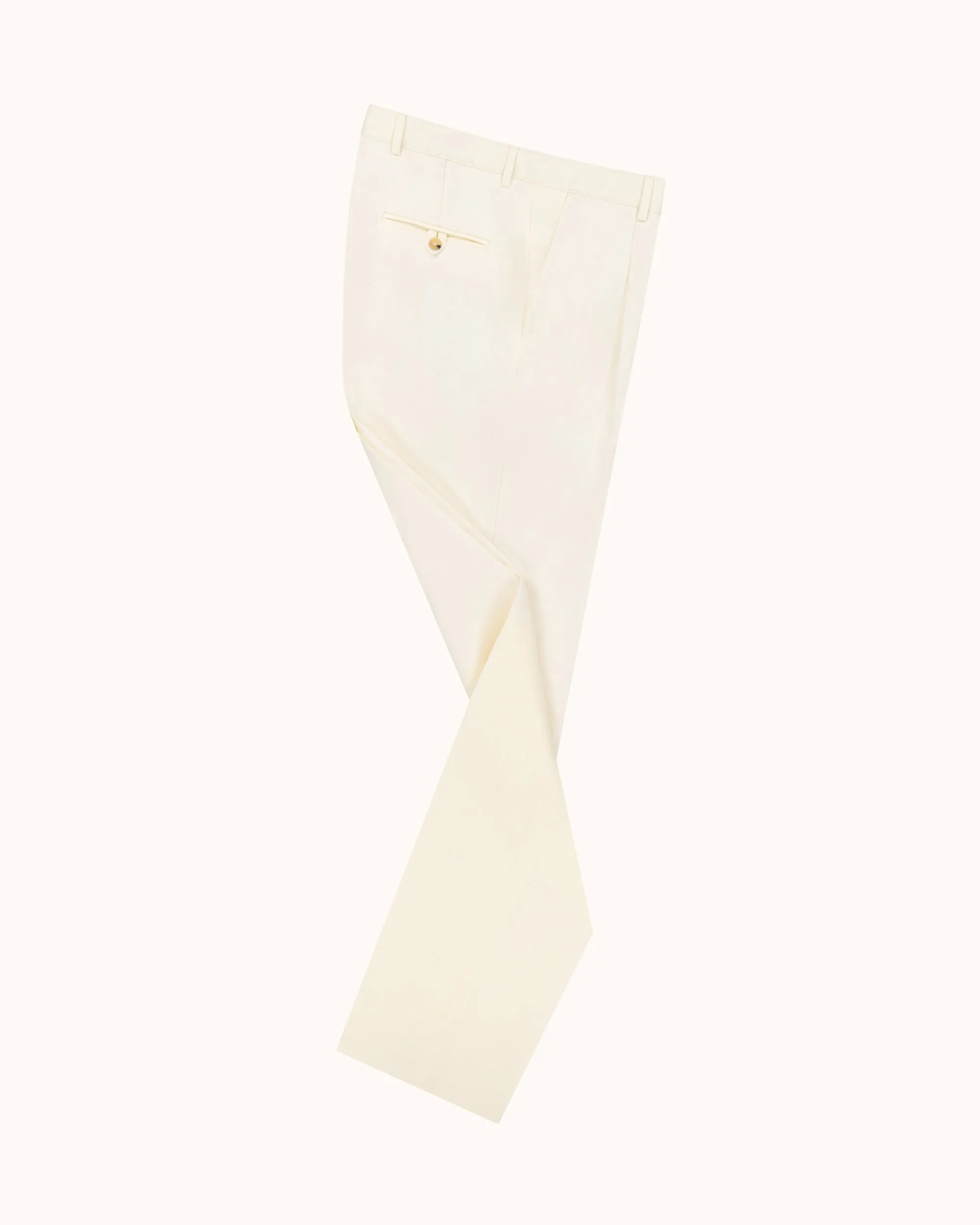 Casual Relaxed Pleated Trouser - Cream Linen sold by Natalino product image thumbnail 2