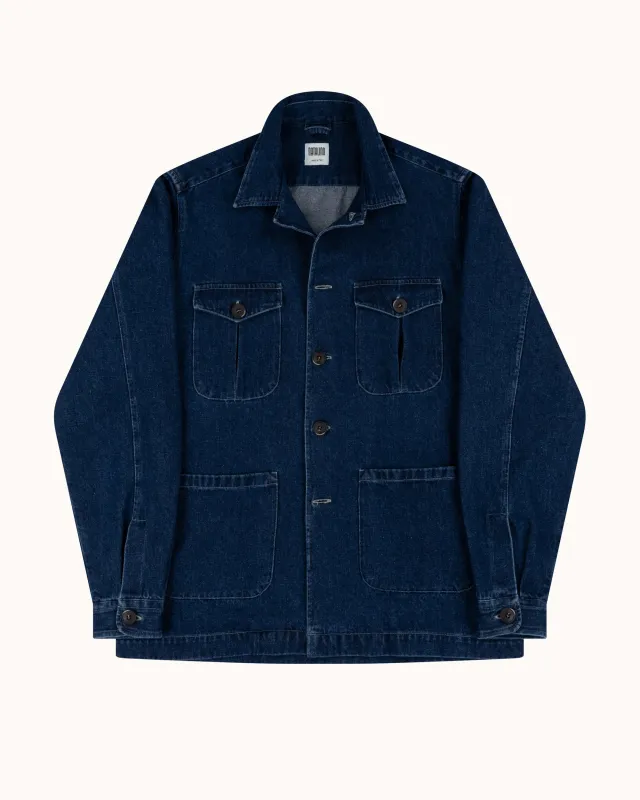 Overshirt - Mid Blue Wash Denim made by Natalino
