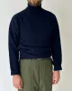 Lambswool Roll Neck Sweater - Navy sold by Natalino