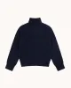 Lambswool Roll Neck Sweater - Navy sold by Natalino