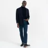 Lambswool Roll Neck Sweater - Navy sold by Natalino