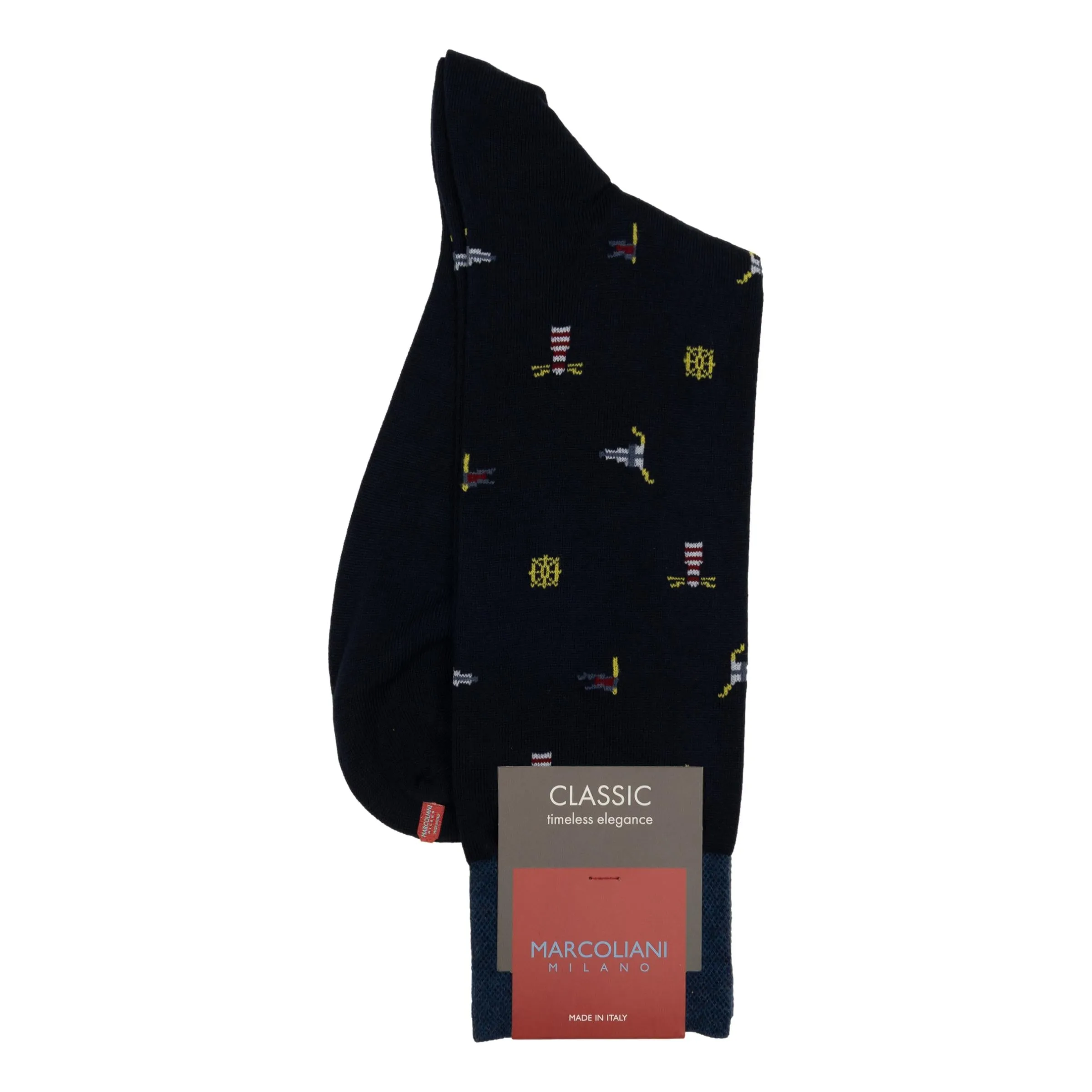 Pima Cotton Lighthouse Mid-Calf Dress Socks sold by The Andover Shop