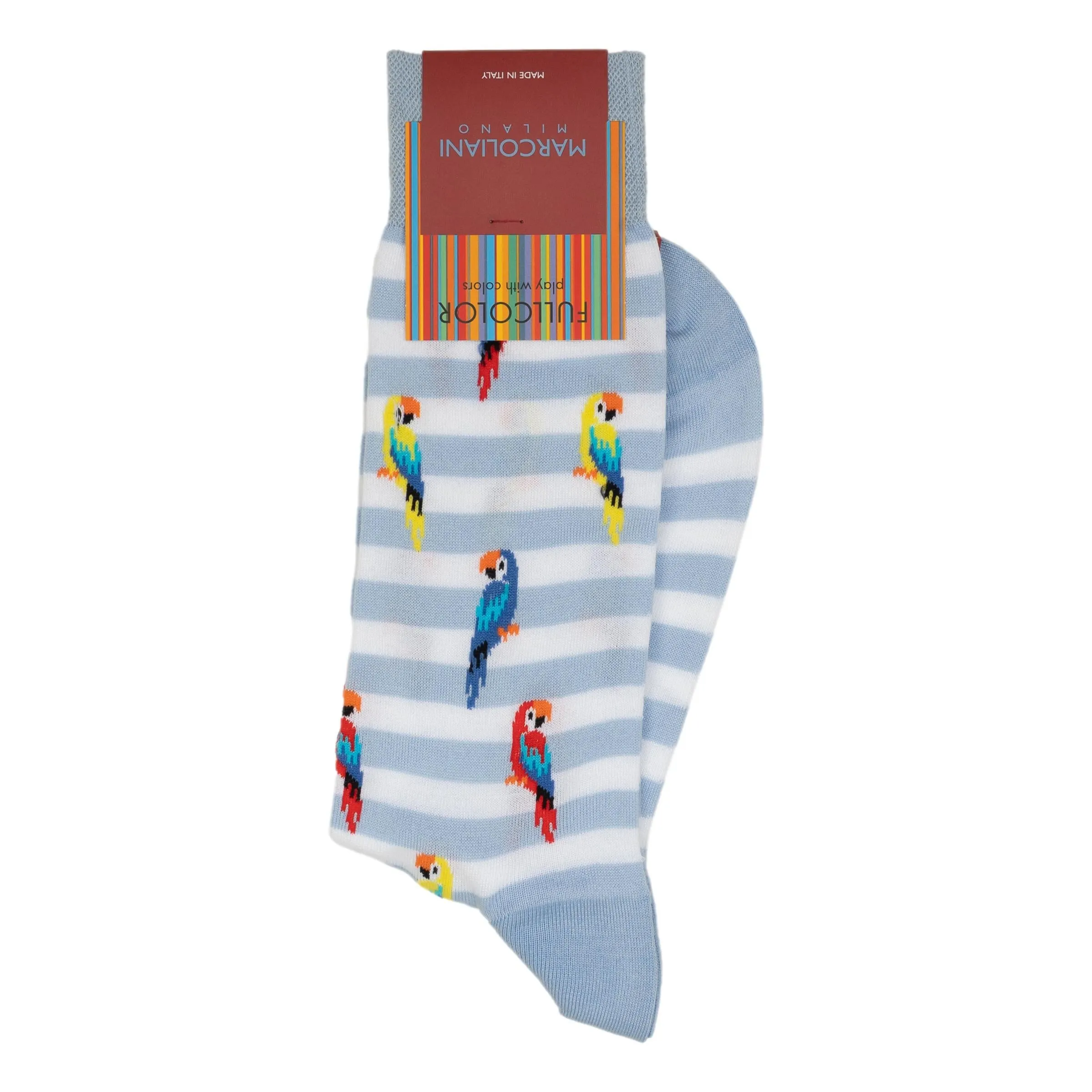 Pima Cotton Parrot Mid-Calf Dress Socks sold by The Andover Shop
