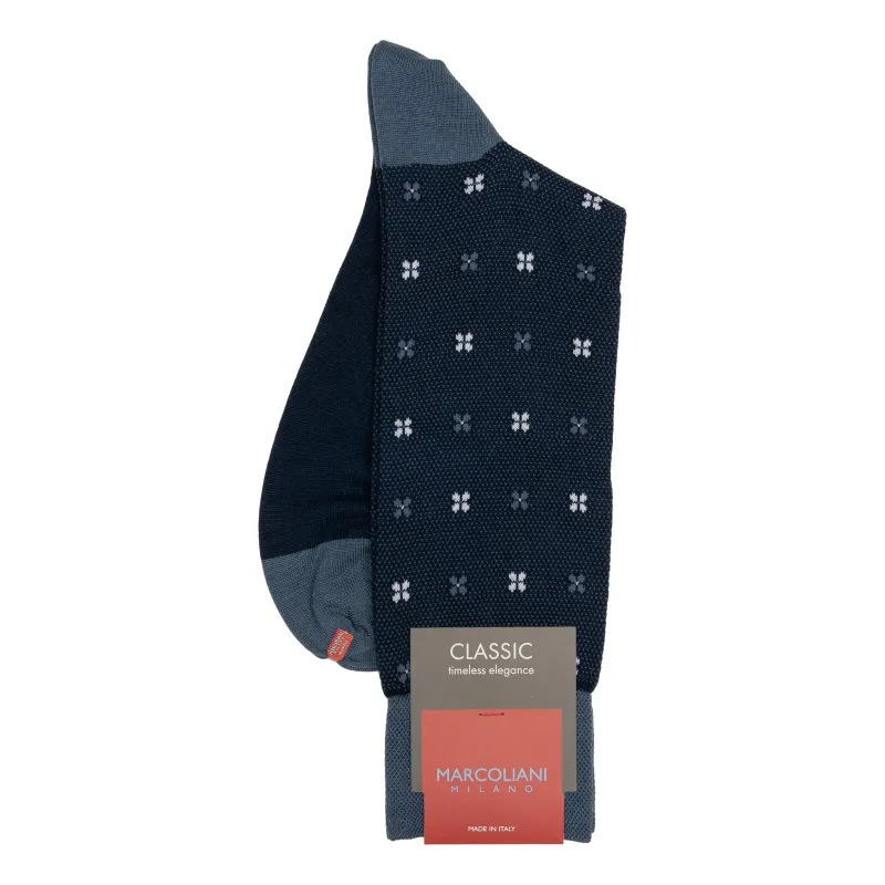 Tie Flowers Cotton Mid-Calf Dress Sock sold by The Andover Shop