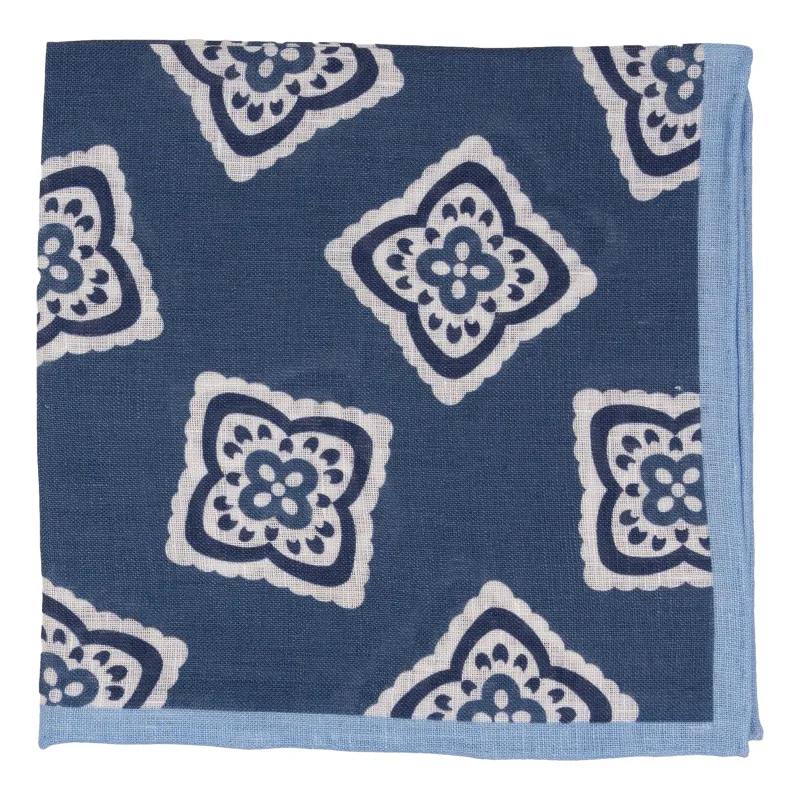 Starburst Linen Pocket Square sold by The Andover Shop