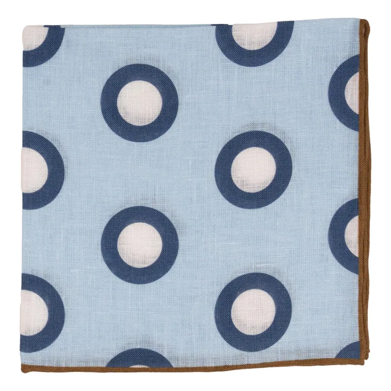 Bullseye Linen Pocket Square sold by The Andover Shop