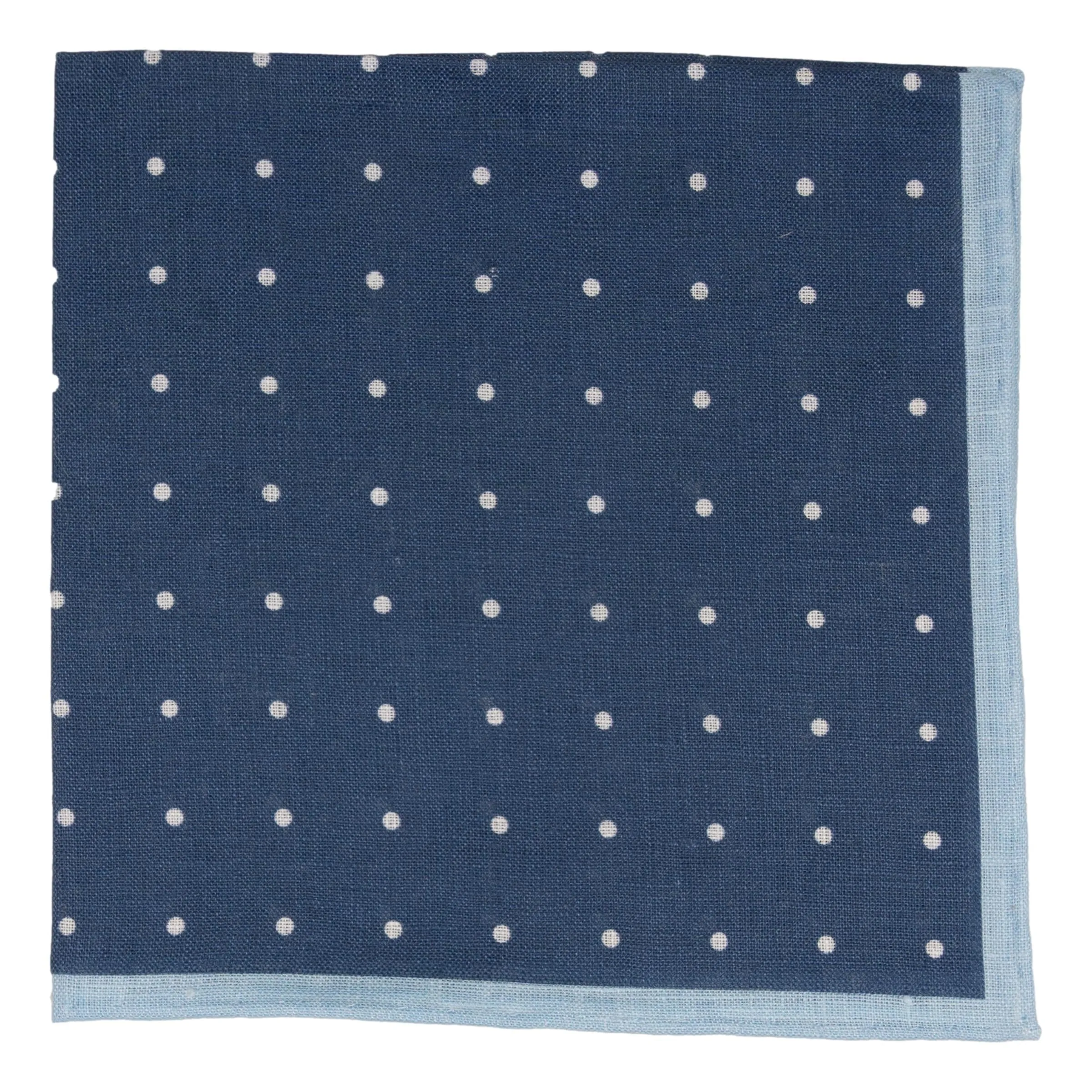 Polka Dot Linen Pocket Square sold by The Andover Shop