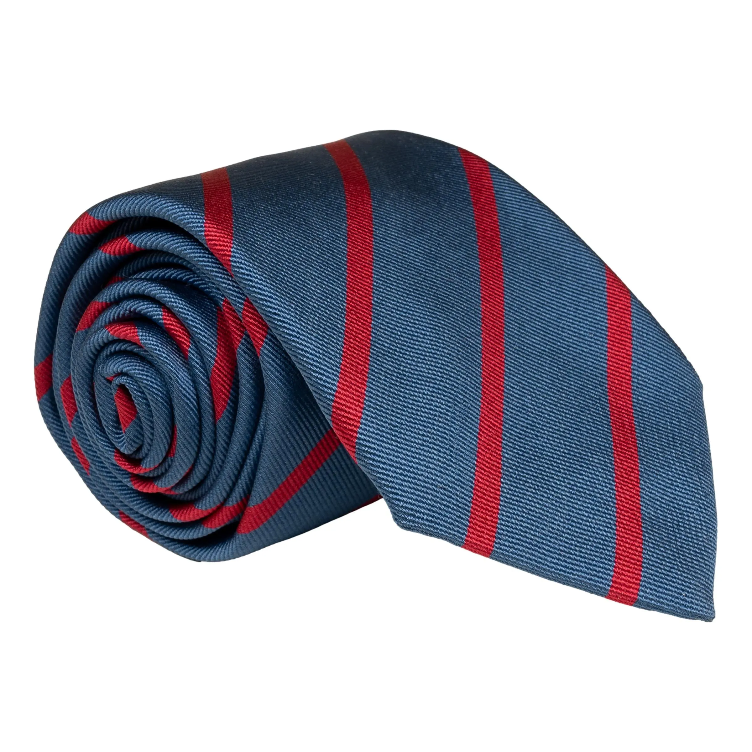 Atlantic and Red Repp Stripe Silk Tie sold by The Andover Shop