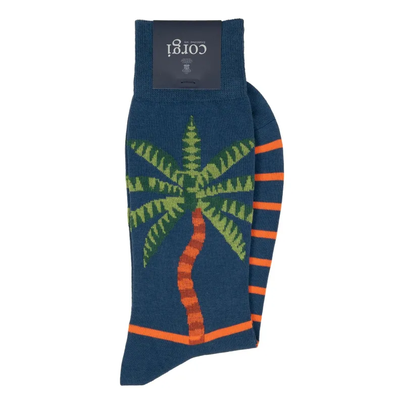 Palm Tree Mid-Calf Dress Sock sold by The Andover Shop
