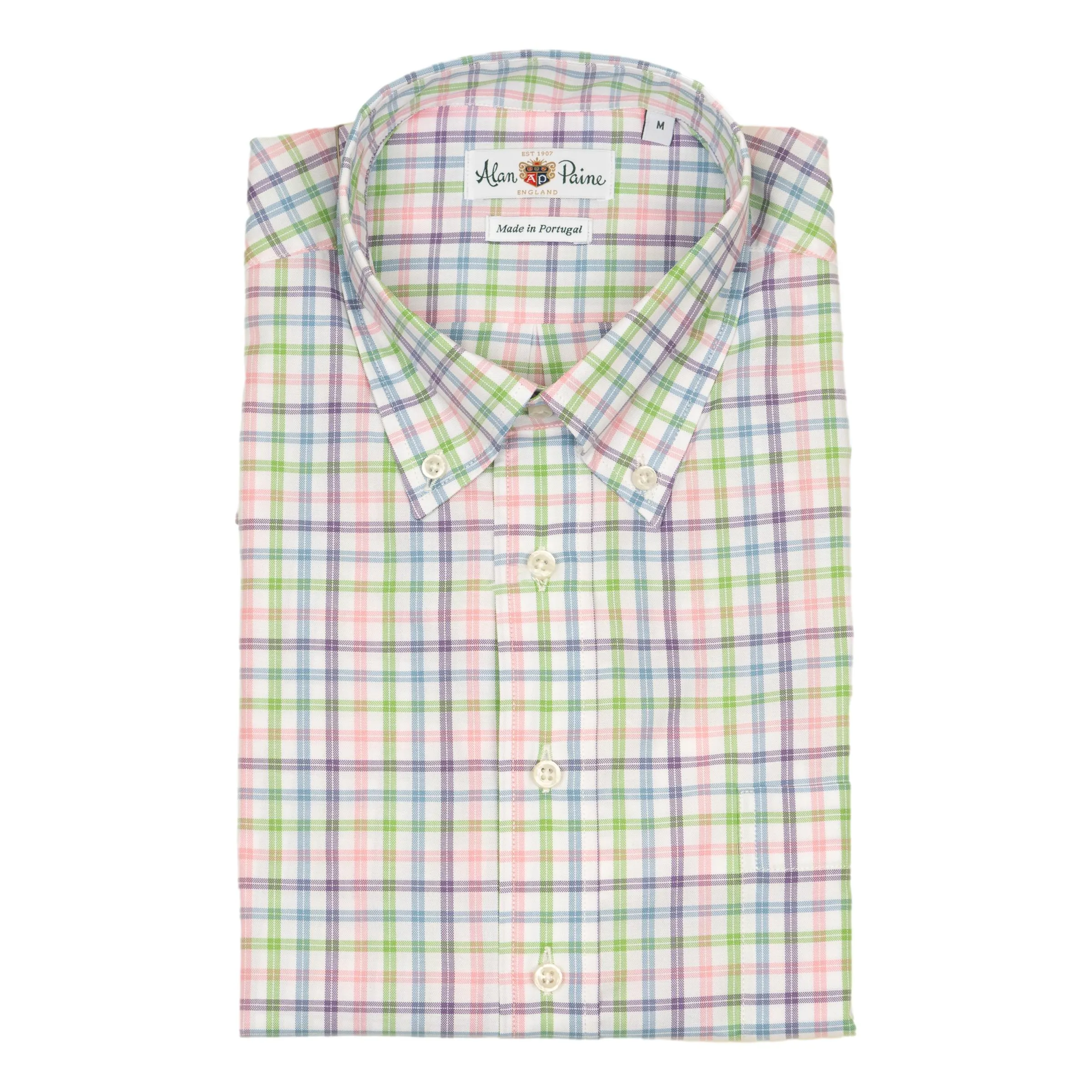 Purple, Sky Blue, Green, and Pink Double Check Button Down Sport Shirt sold by The Andover Shop
