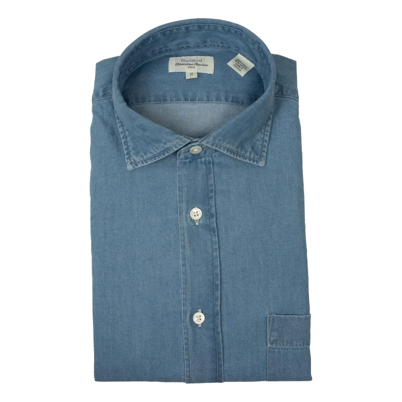 Indigo Blue Light Denim Sport Shirt sold by The Andover Shop