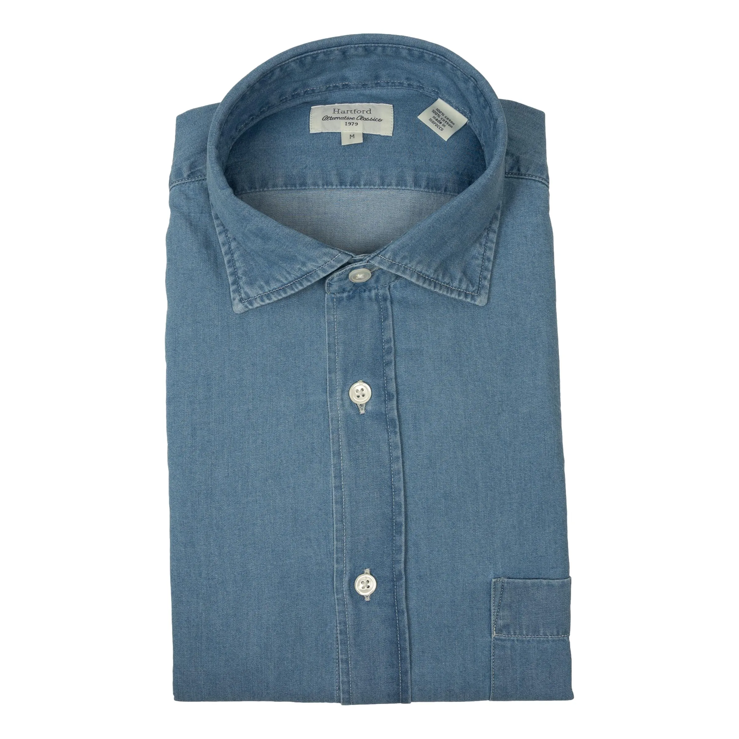 Indigo Blue Light Denim Sport Shirt sold by The Andover Shop