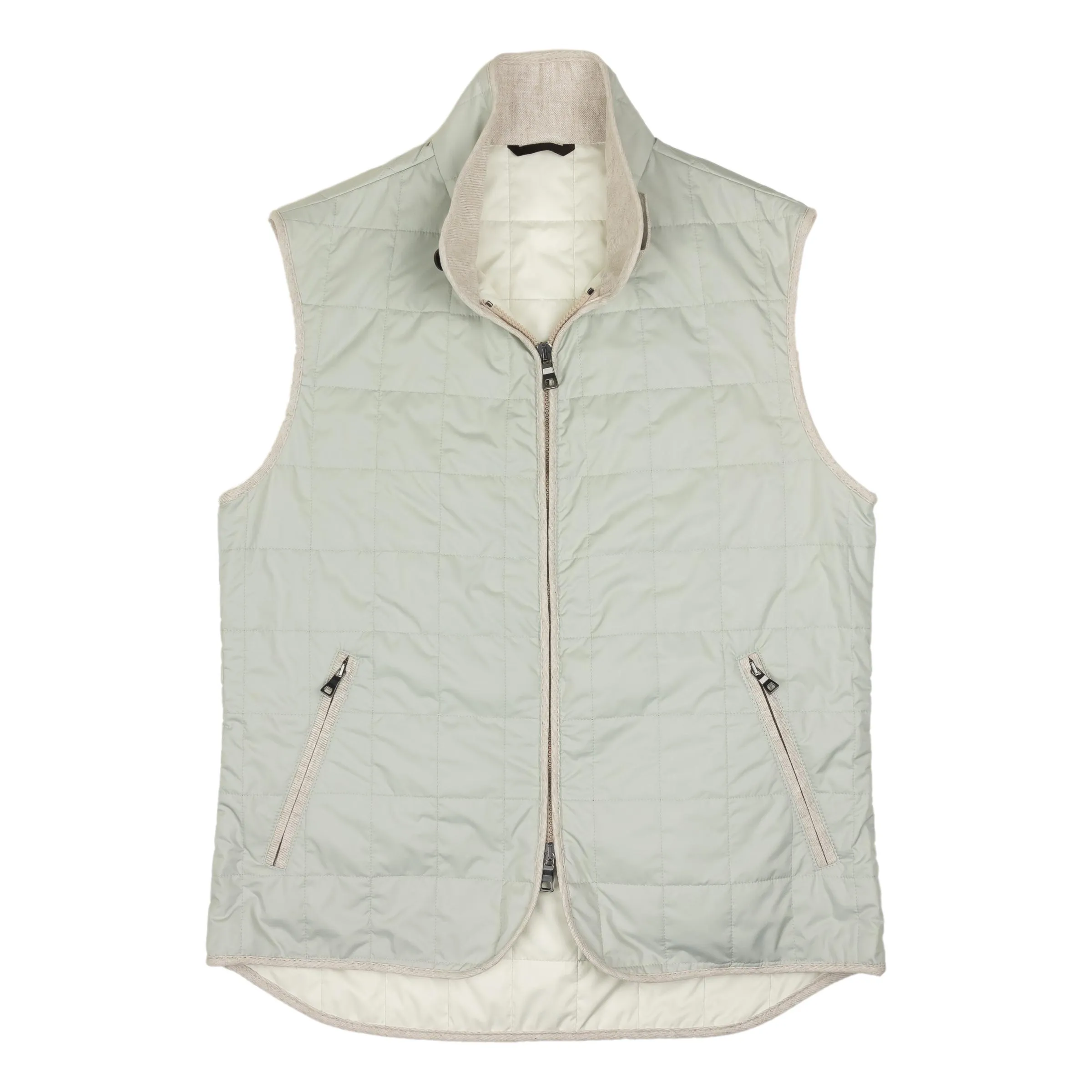 Mint Ice Theo Waterville Quilted Vest sold by The Andover Shop