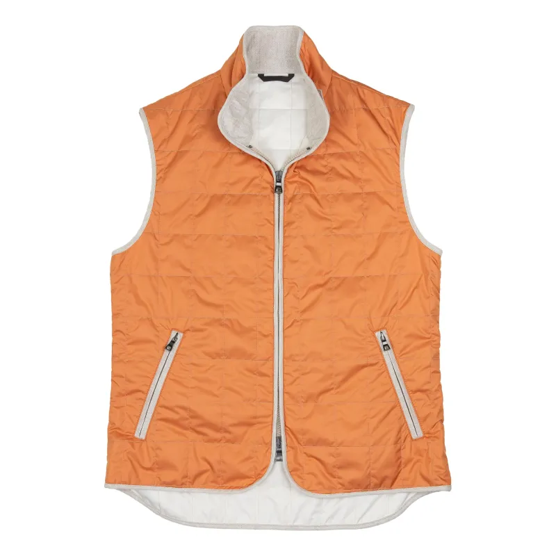 Orange Dahlia Theo Waterville Quilted Vest sold by The Andover Shop