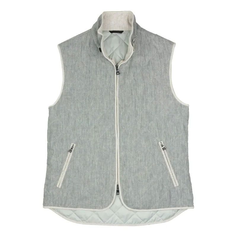 Sterling Linen Waterville Vest sold by The Andover Shop