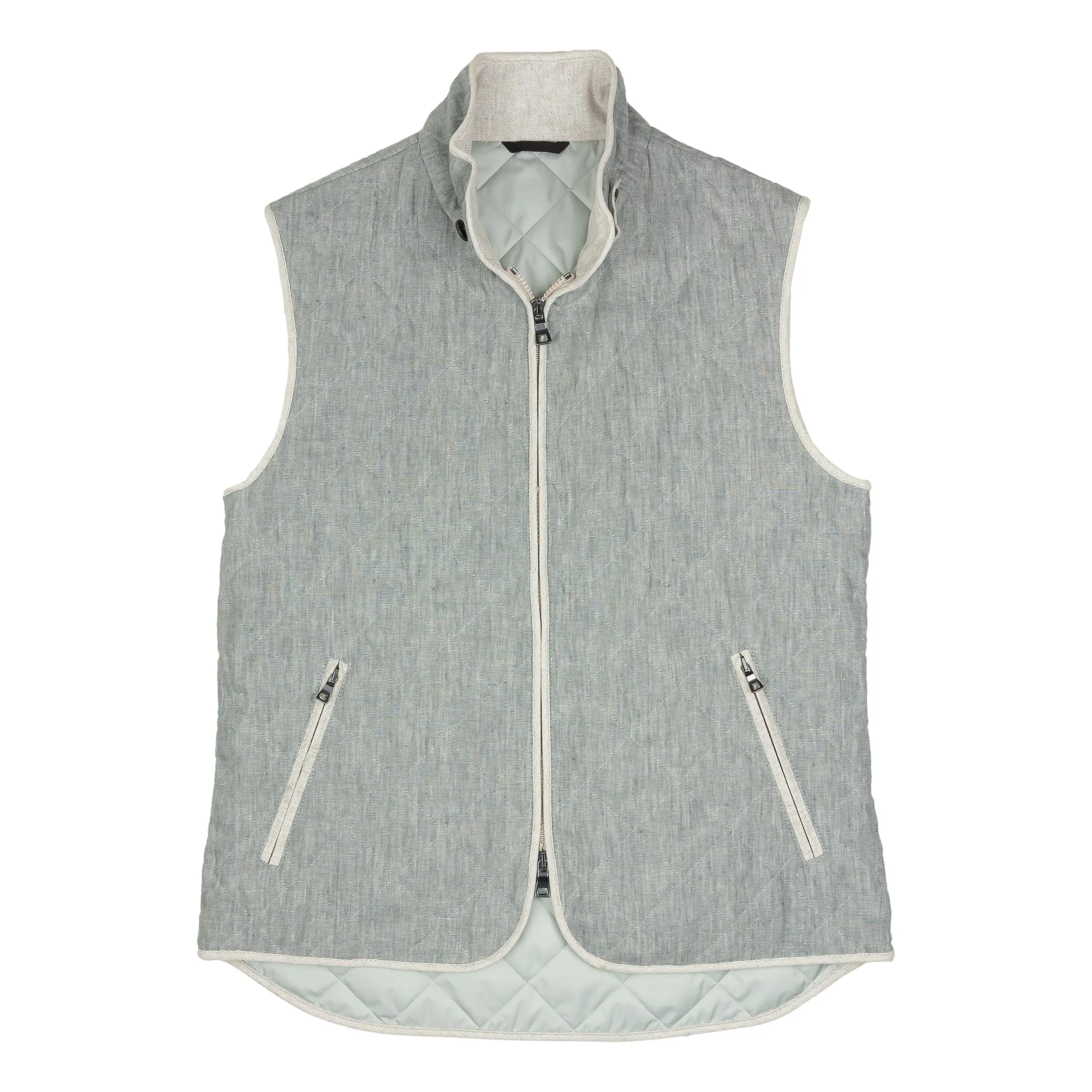 Sterling Linen Waterville Vest sold by The Andover Shop