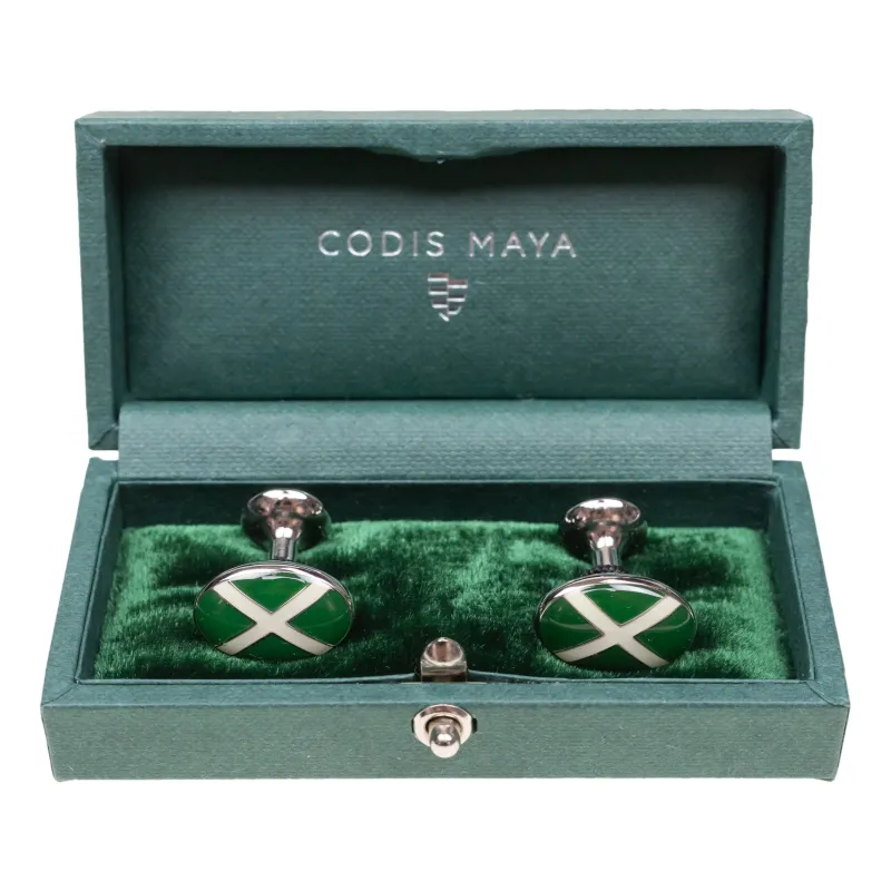 Oval Cross Cufflinks sold by The Andover Shop