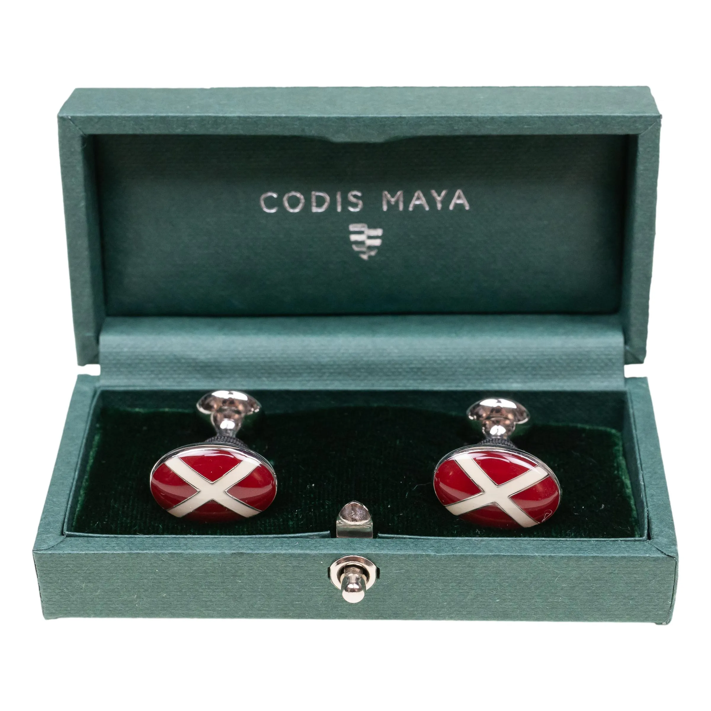 Oval Cross Cufflinks sold by The Andover Shop product image thumbnail 4