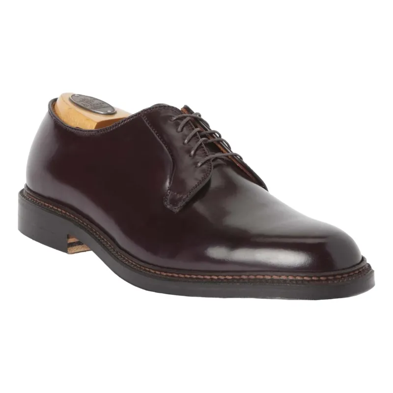 Alden 990 Plain Toe Blucher Color 8 Shell Cordovan sold by The Andover Shop