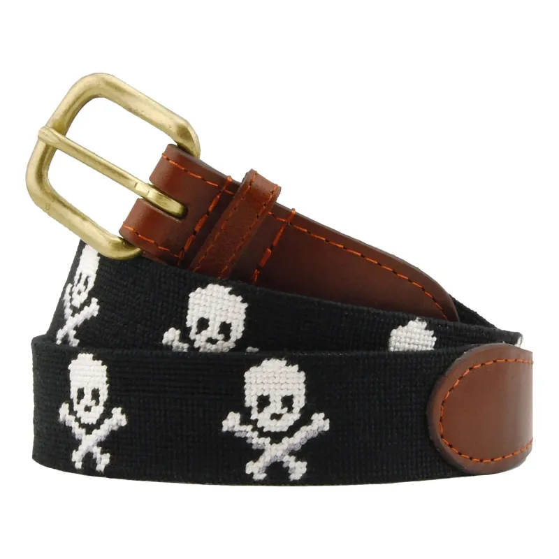 Jolly Roger Needlepoint Belt sold by The Andover Shop