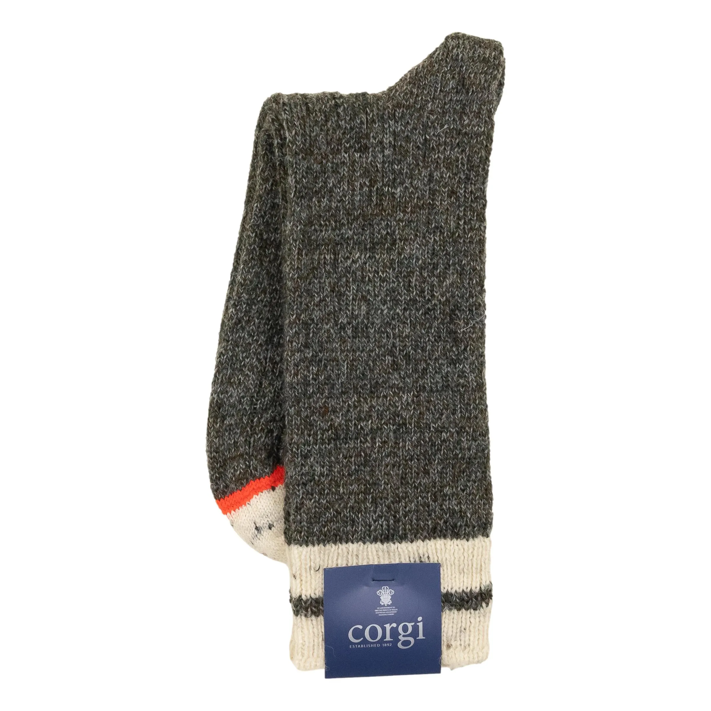Double Stripe Heavy Wool Midcalf Dress Sock sold by The Andover Shop