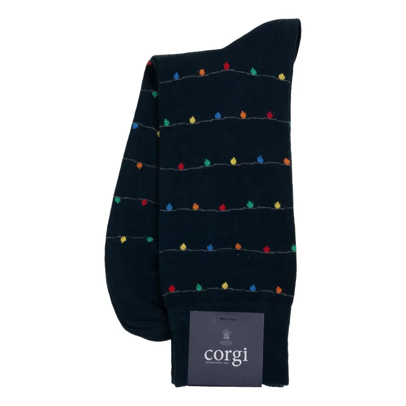 Christmas String Lights Mid-Calf Dress Sock sold by The Andover Shop