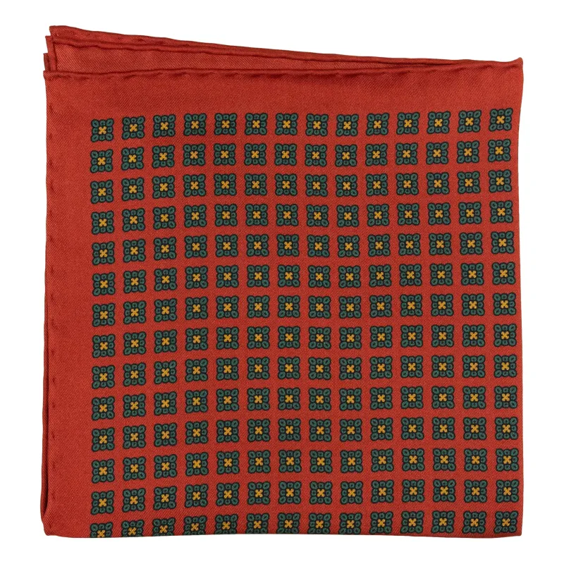 Pedaled Square Silk Pocket Square sold by The Andover Shop