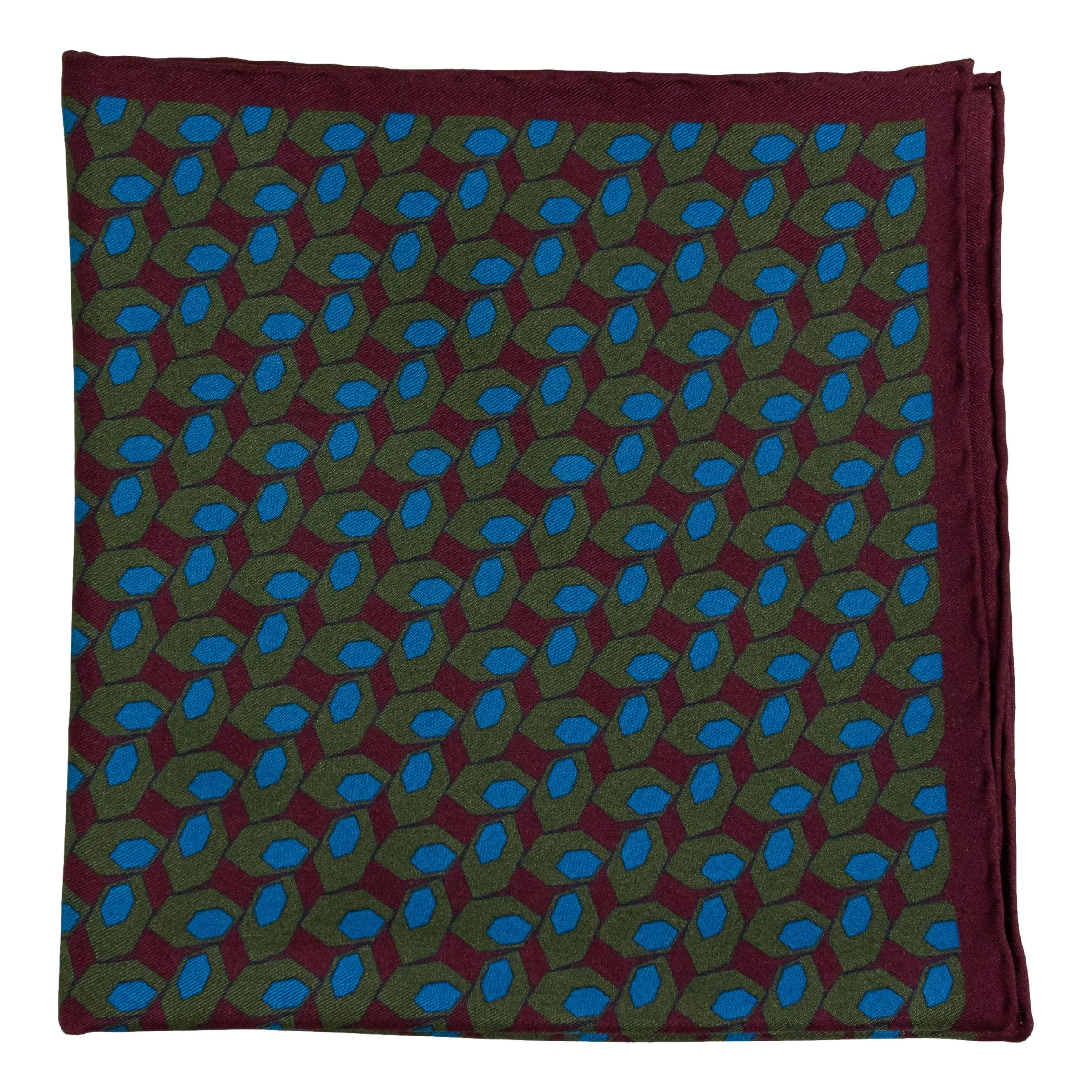 Hexagonal Silk Pocket Square sold by The Andover Shop product image thumbnail 2