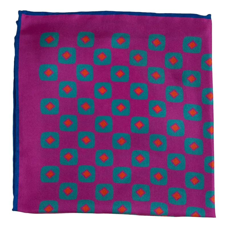 Diamond in Square Silk Pocket Square sold by The Andover Shop