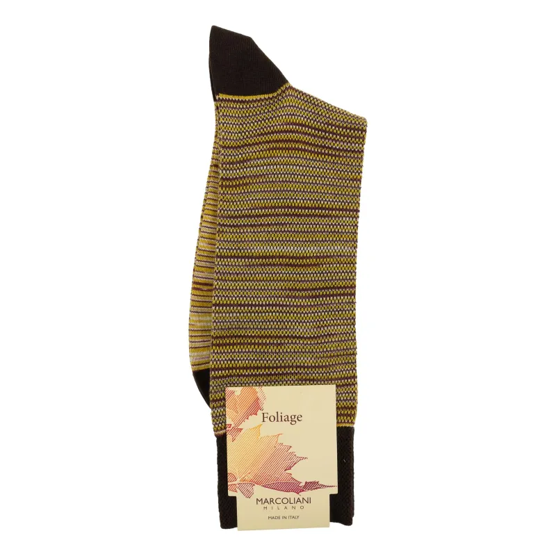Shaded pique Cotton and Merino Mid-Calf Dress Socks sold by The Andover Shop