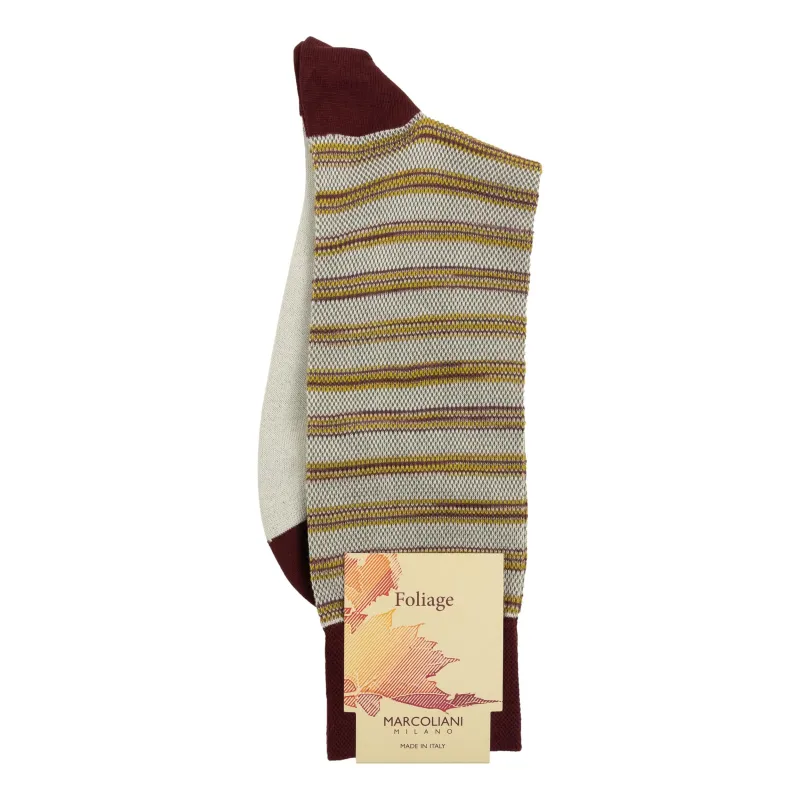 Vineyard Stripes Cotton and Merino Mid-Calf Dress Socks sold by The Andover Shop