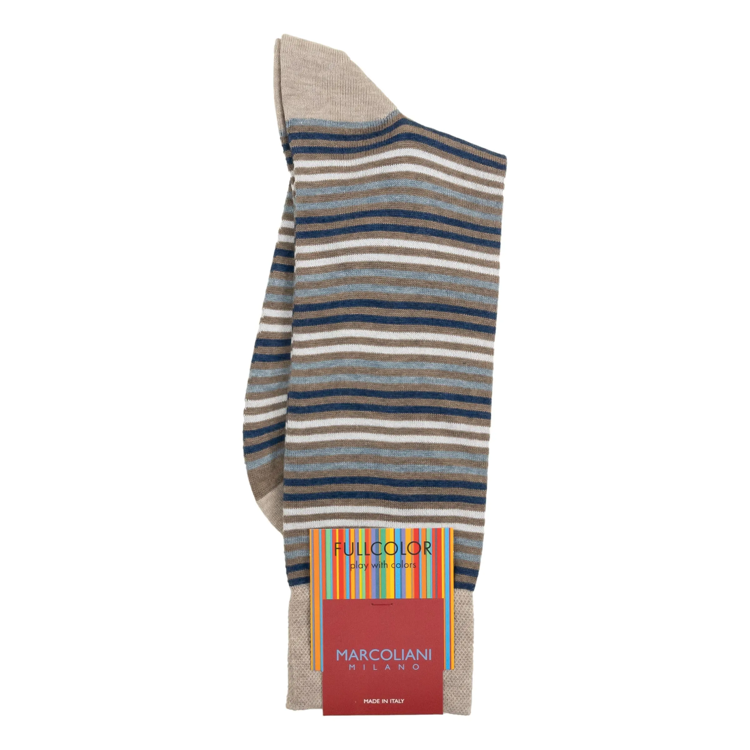 Pima Cotton Simple Stripes Mid-Calf Dress Socks sold by The Andover Shop product image thumbnail 2