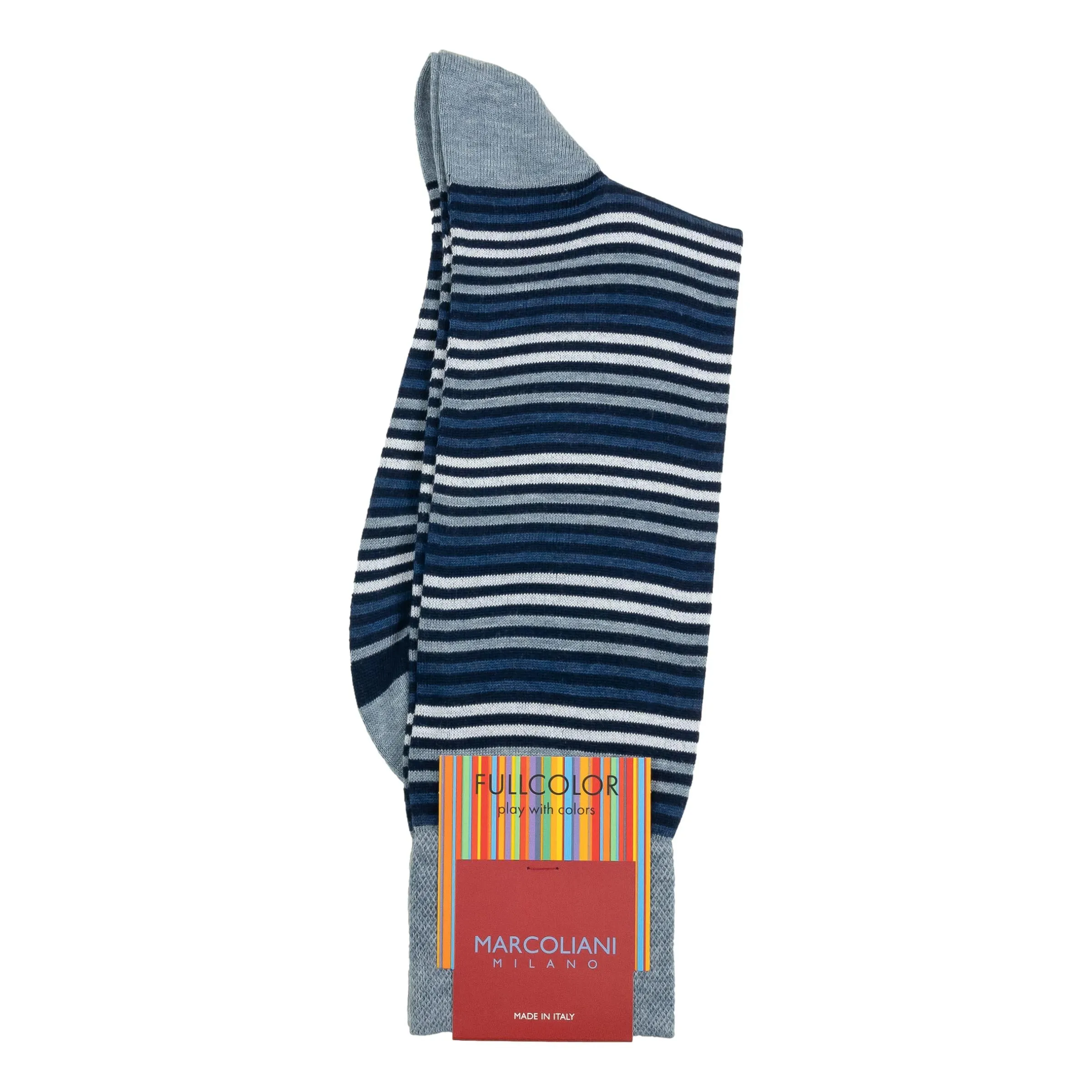 Pima Cotton Simple Stripes Mid-Calf Dress Socks sold by The Andover Shop product image thumbnail 3