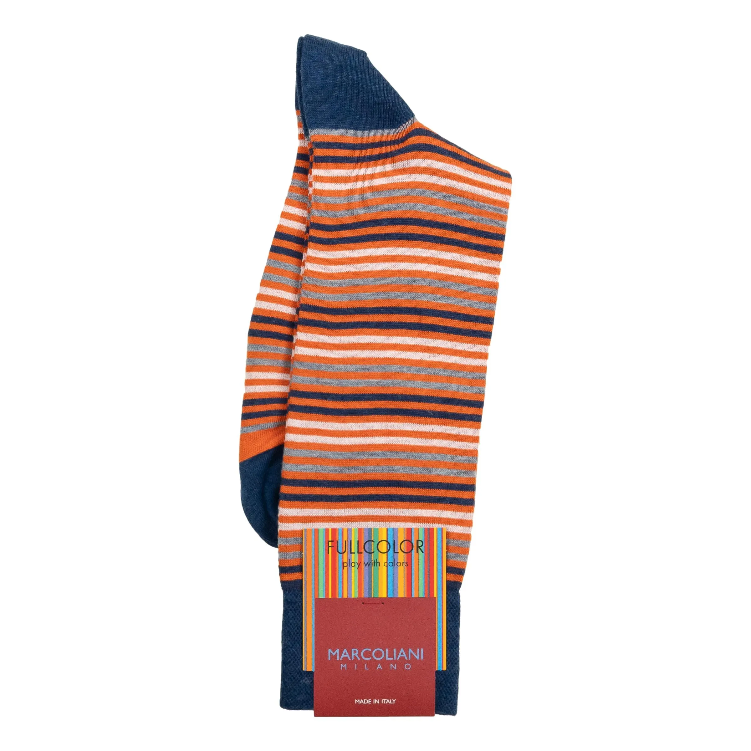 Pima Cotton Simple Stripes Mid-Calf Dress Socks sold by The Andover Shop