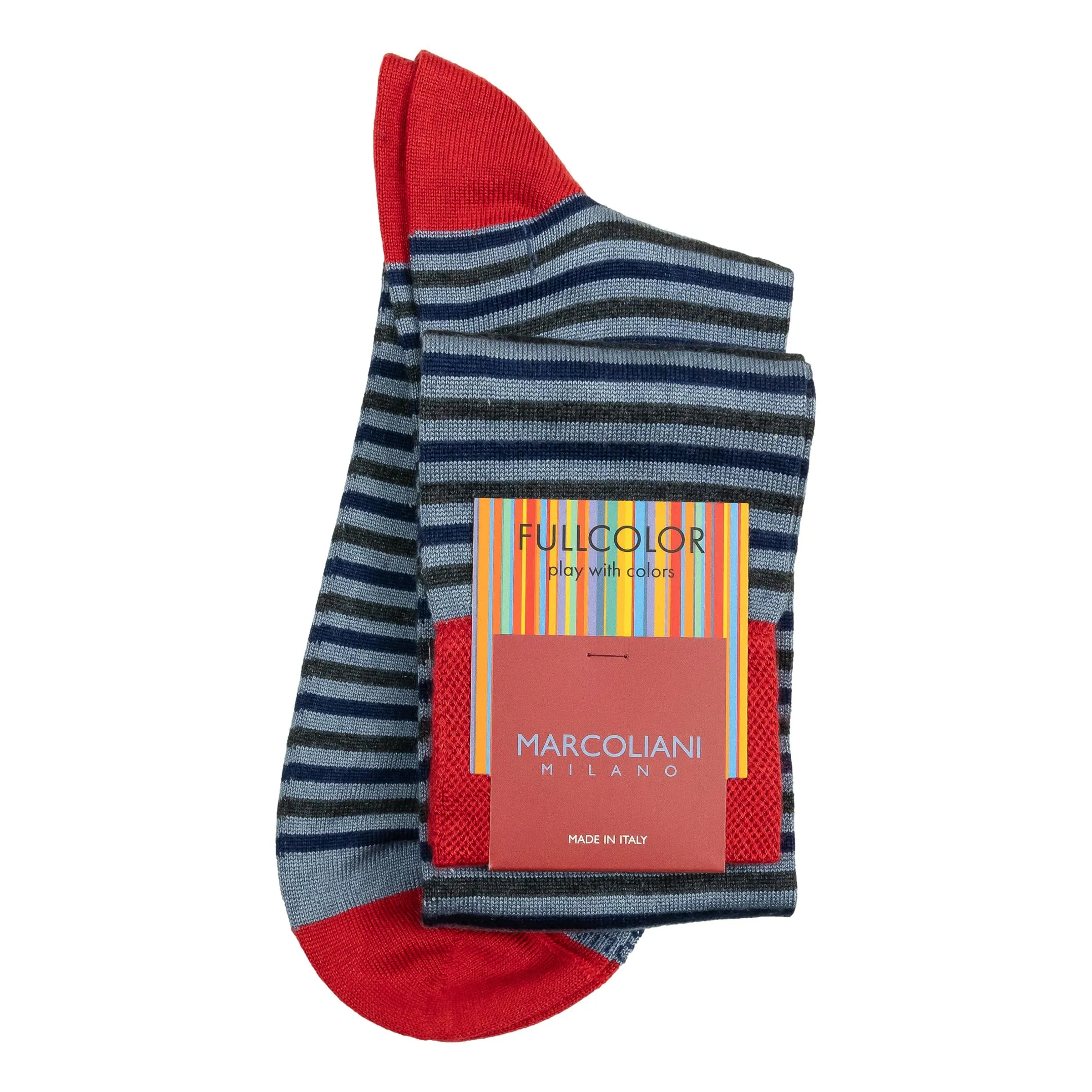 Modal Easy Stripe Over-the-Calf Dress Socks sold by The Andover Shop