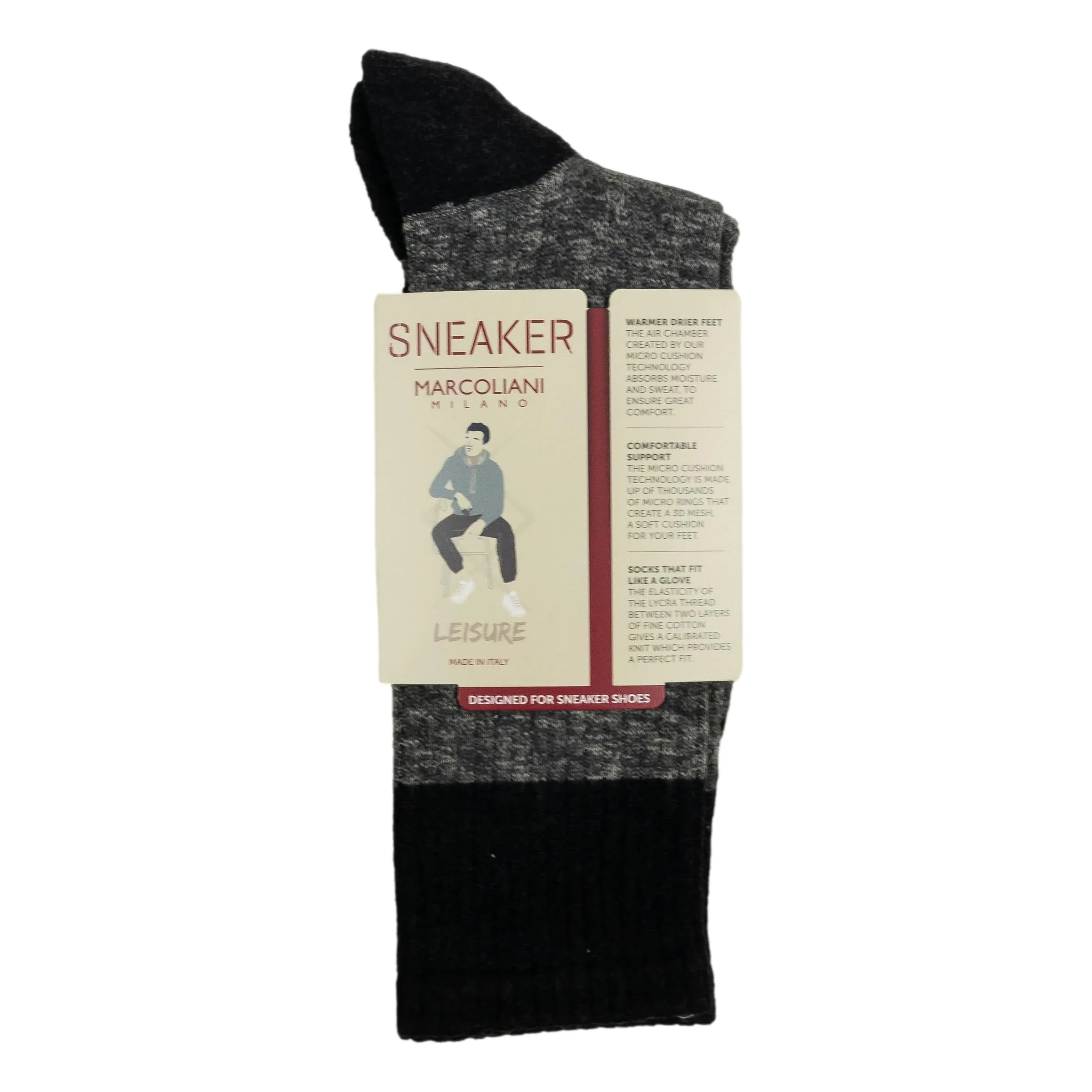 Contrast Sole Cotton Mid-Calf Sneaker Sock sold by The Andover Shop product image thumbnail 2