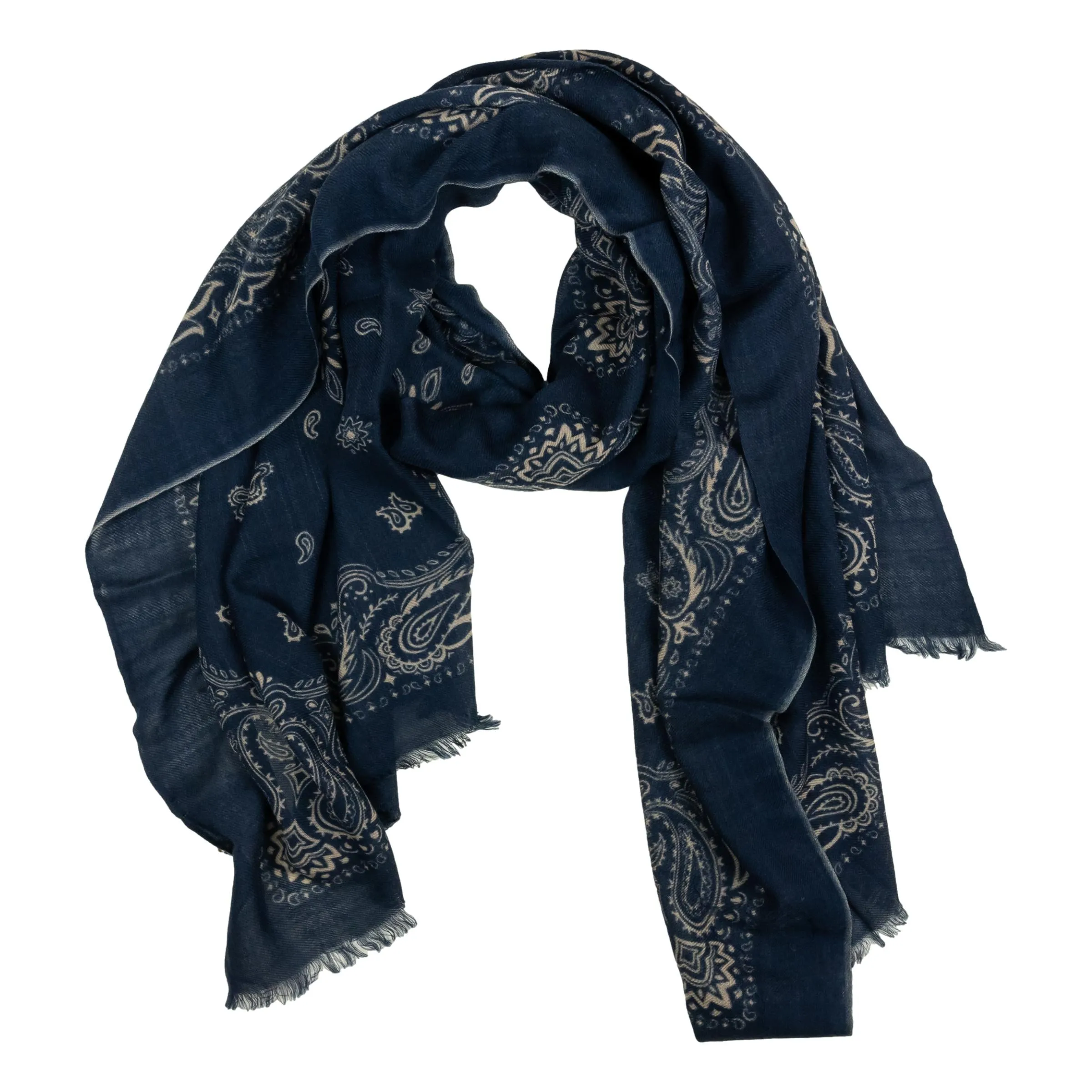 Bandana Pattern Wool Scarf sold by The Andover Shop product image thumbnail 2
