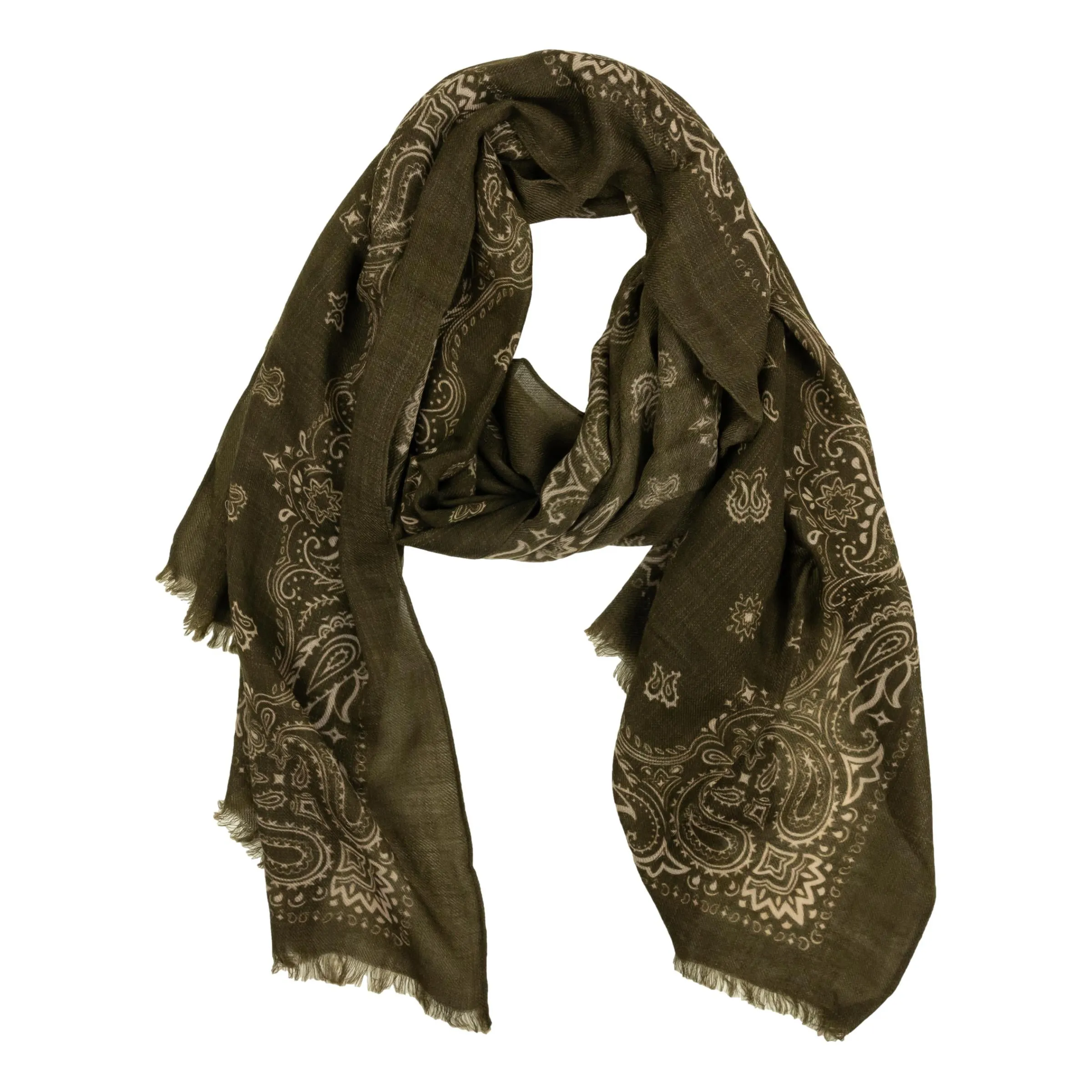Bandana Pattern Wool Scarf sold by The Andover Shop product image thumbnail 4