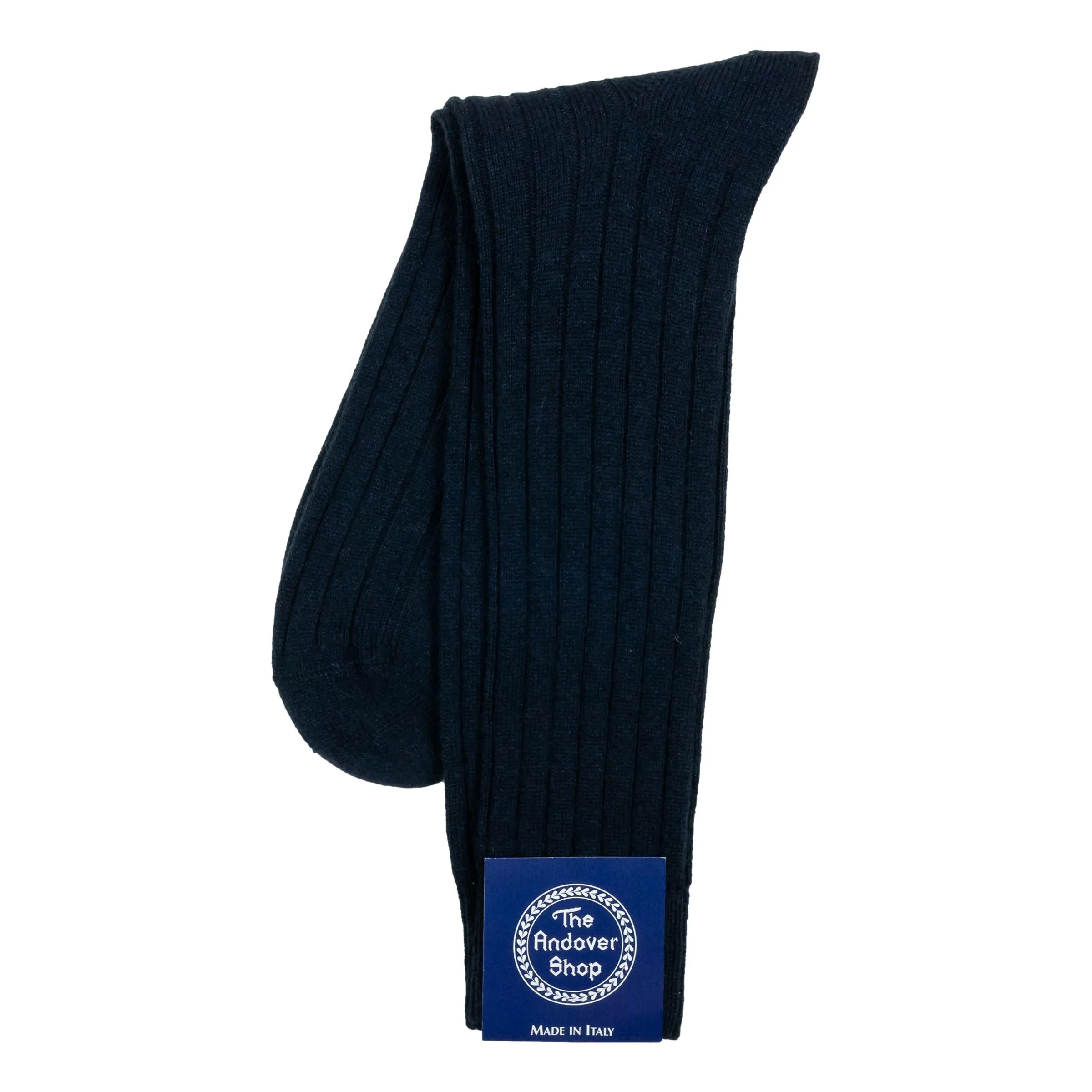Mid-Calf Cashmere Ribbed Dress Sock sold by The Andover Shop product image thumbnail 3
