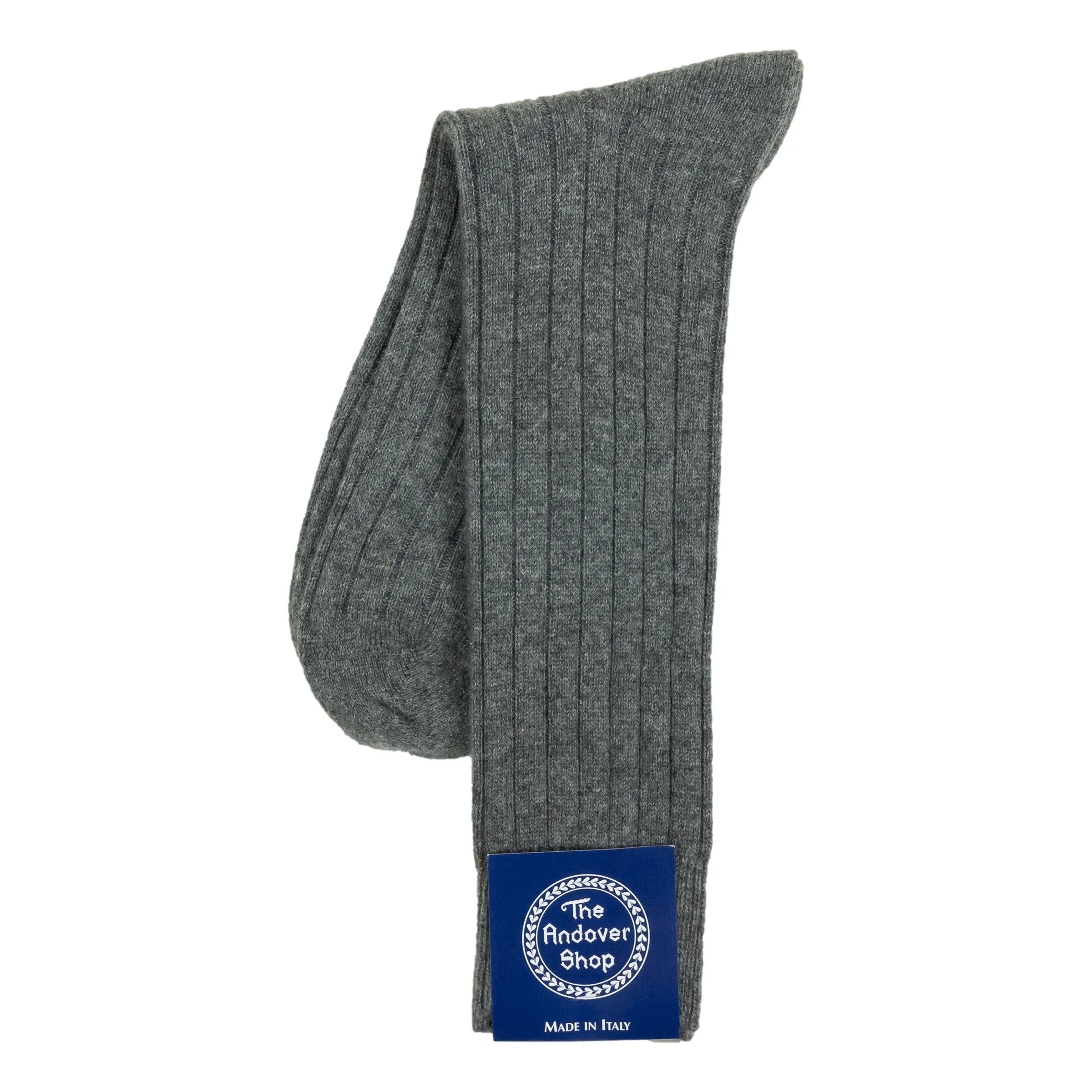Mid-Calf Cashmere Ribbed Dress Sock sold by The Andover Shop product image thumbnail 2