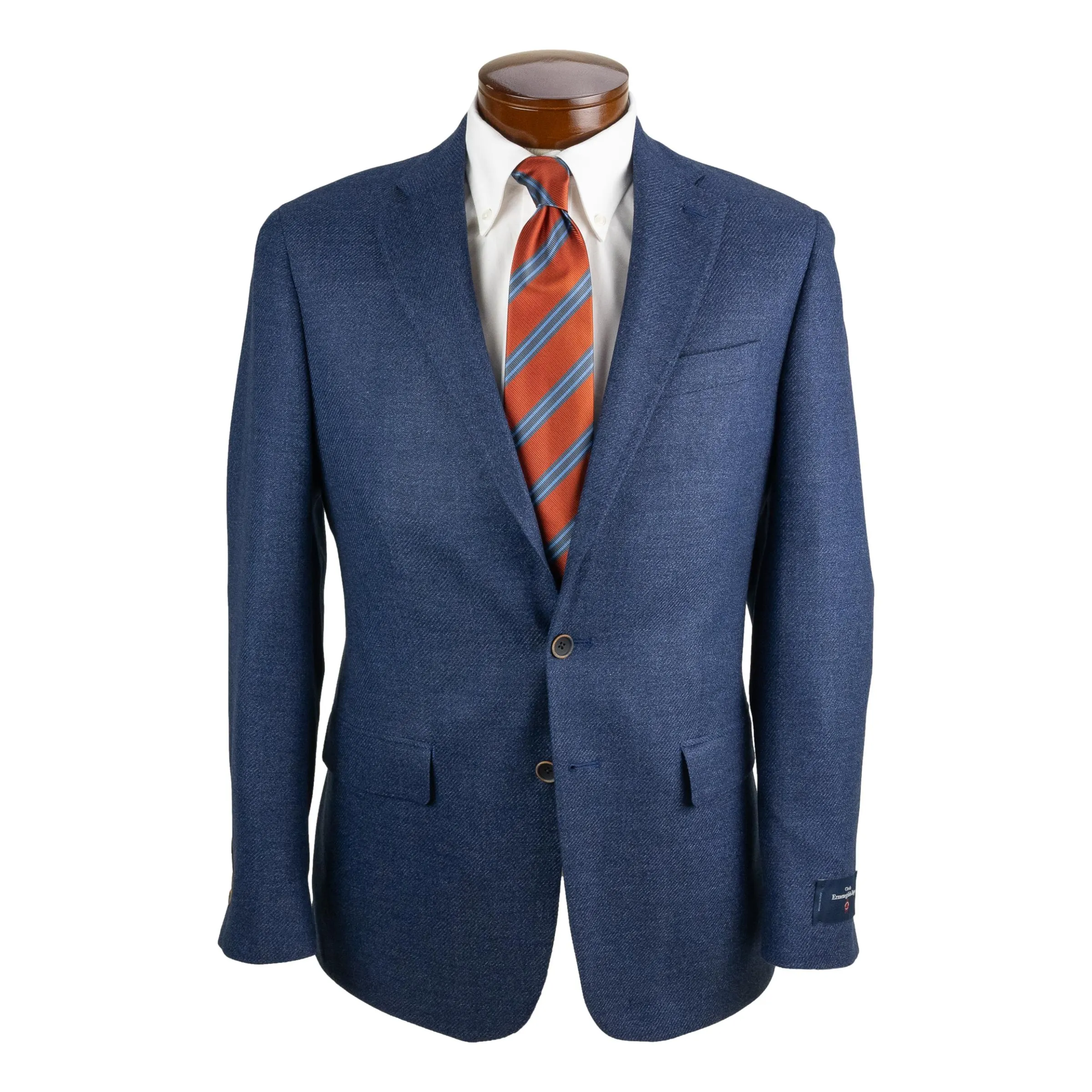 Deep Blue Solid Wool, Cashmere, and Silk Sport Coat sold by The Andover Shop
