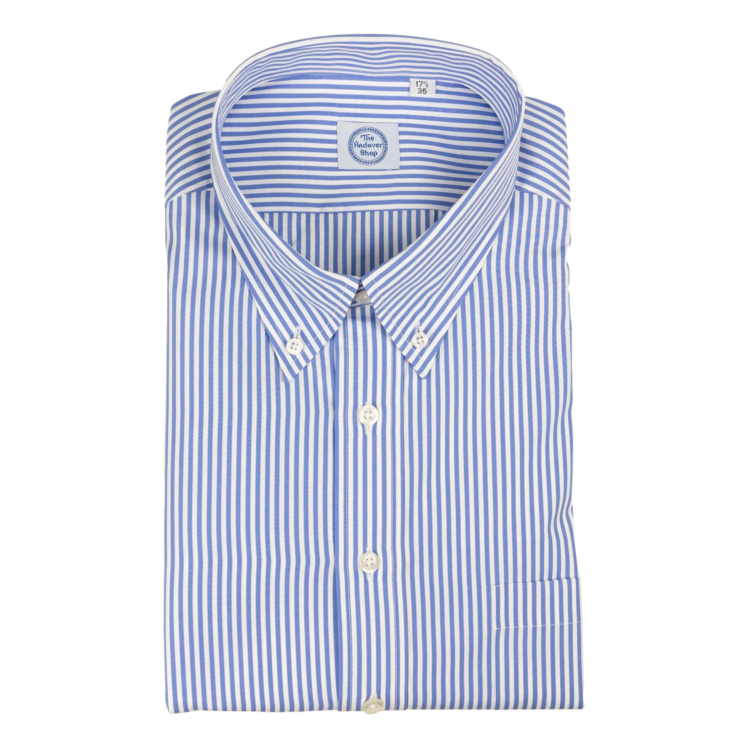 Blue Banker Stripe Button Down Dress Shirt sold by The Andover Shop