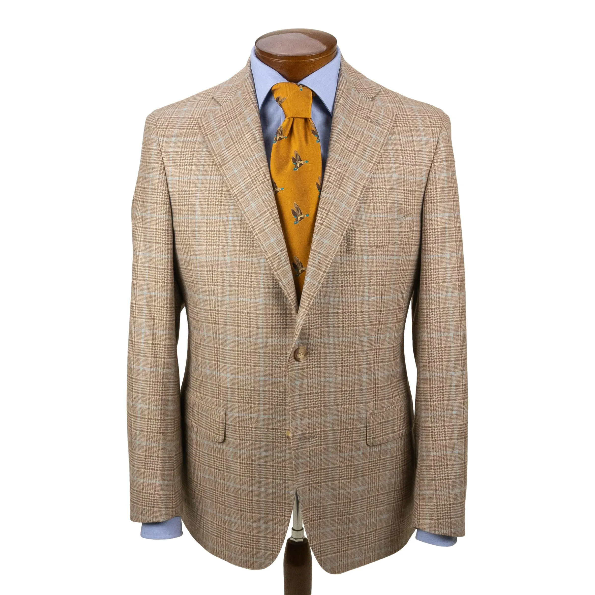 Oat Glen Plaid with Light Blue Windowpane Wool and Cashmere Sport Coat sold by The Andover Shop